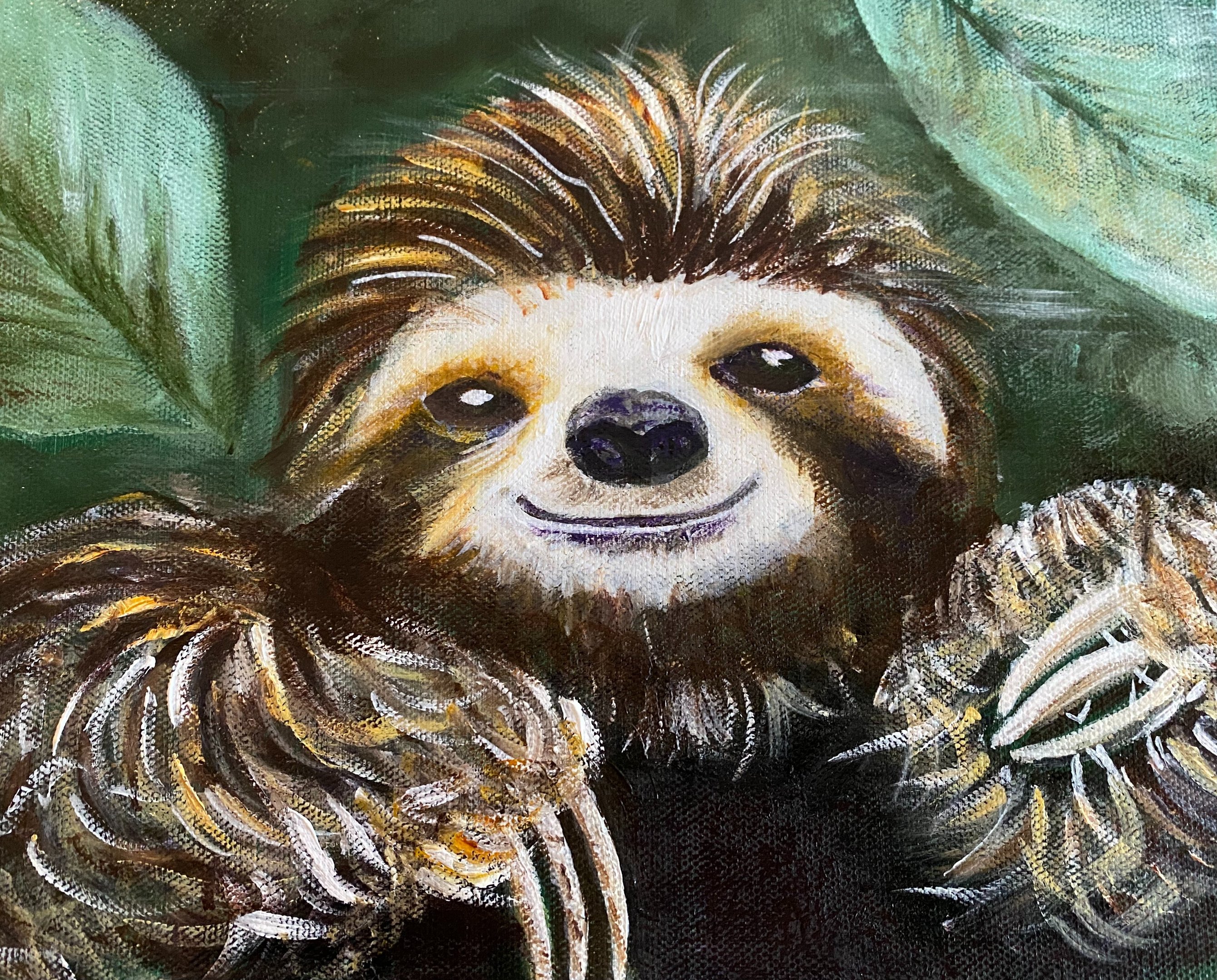 Sloth painting in Acrylic