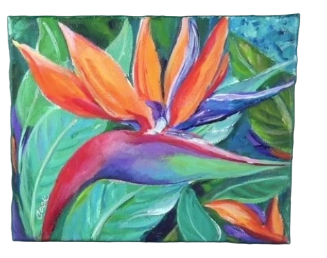 Bird of Paradise Acrylic Painting