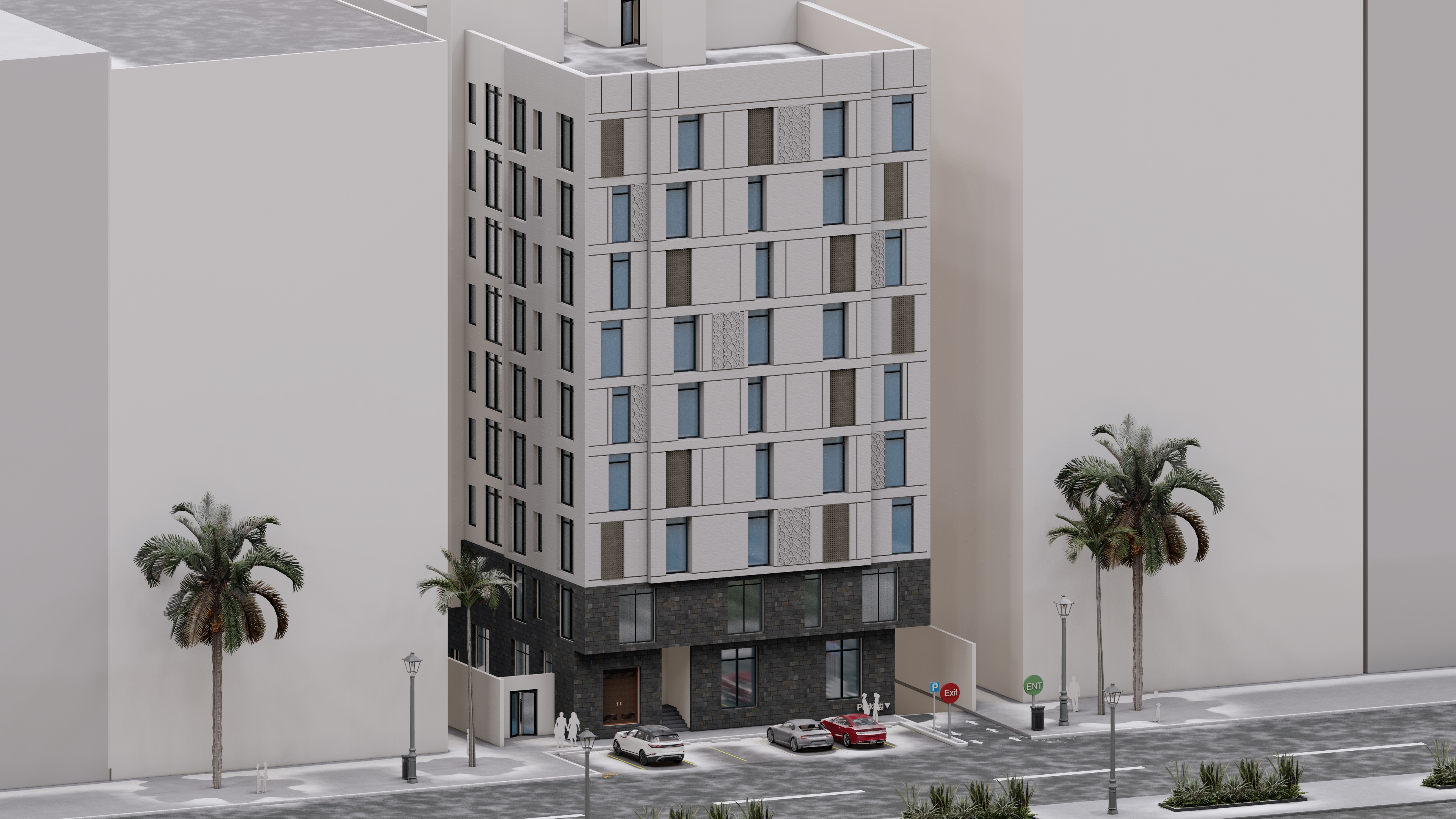 مبنى 8 أدوار | تجاري سكني