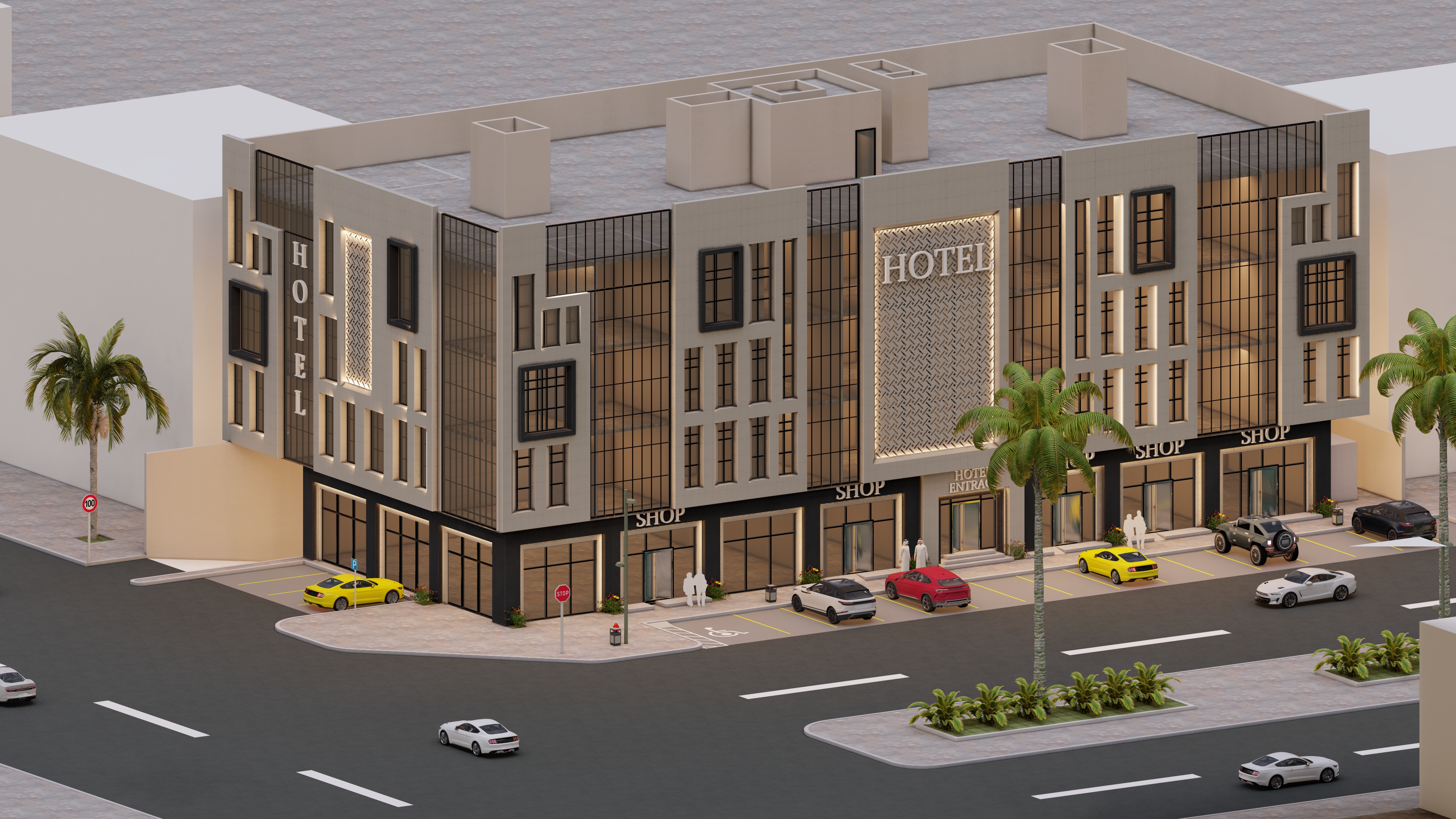 مبنى 4 أدوار | فندقي تجاري