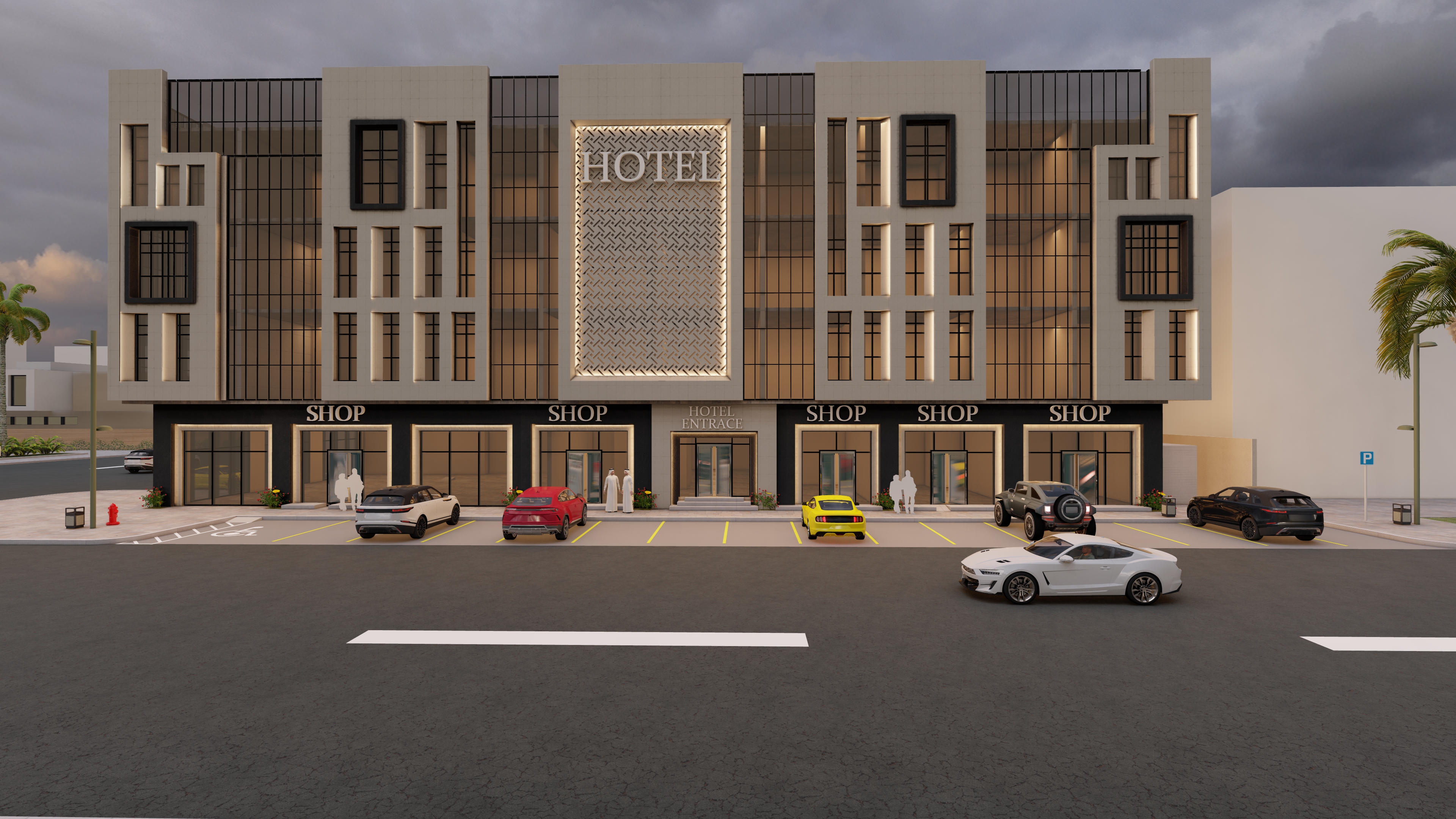 مبنى 4 أدوار | فندقي تجاري