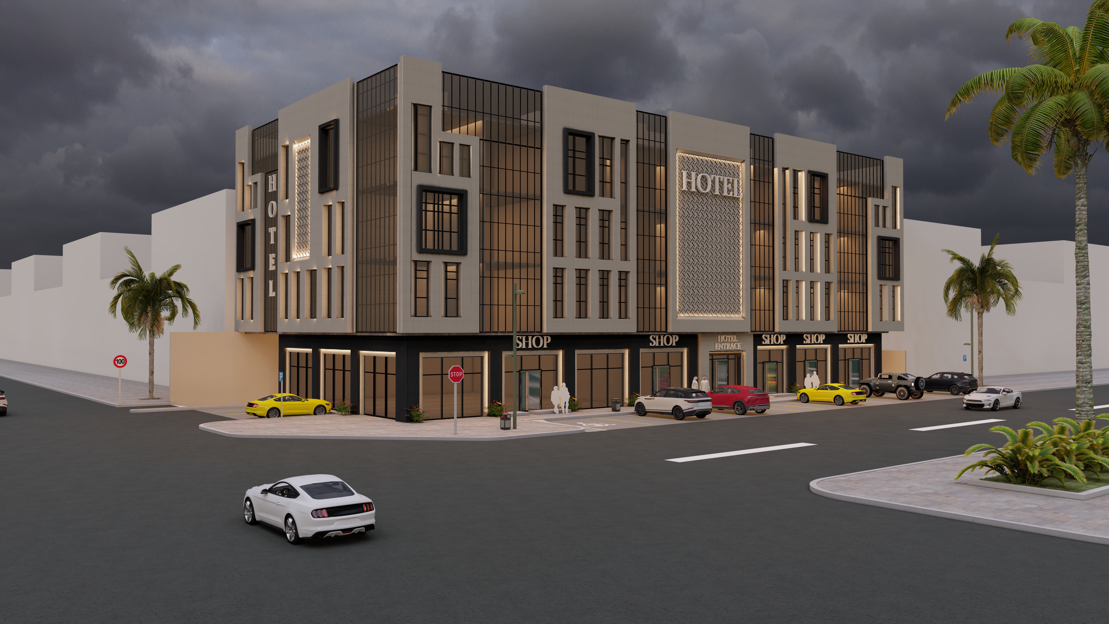 مبنى 4 أدوار | فندقي تجاري