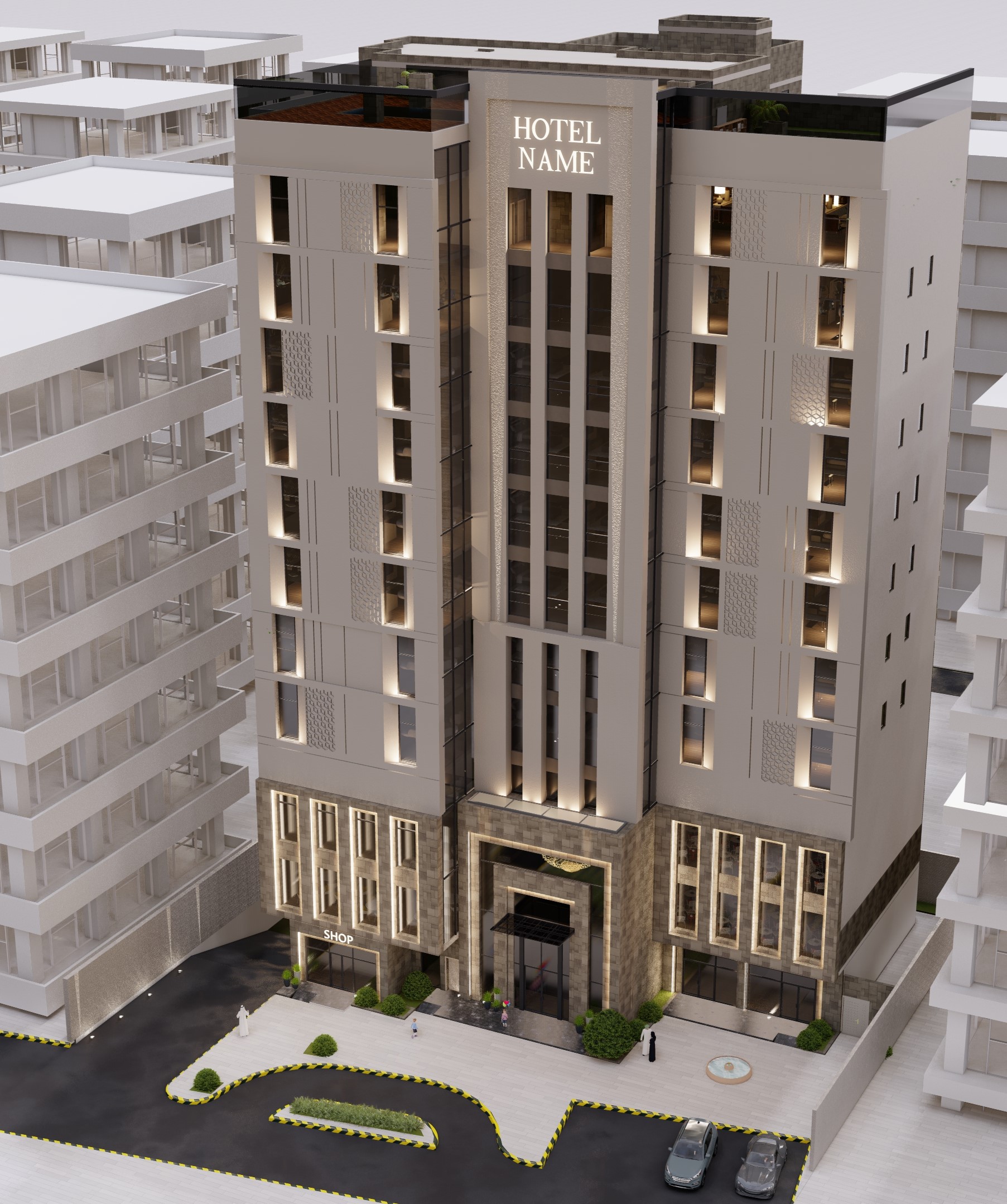  مبنى 10 أدوار | فندقي تجاري