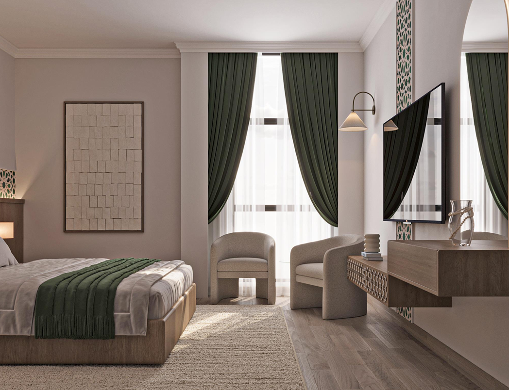 غرفة نوم فندقية