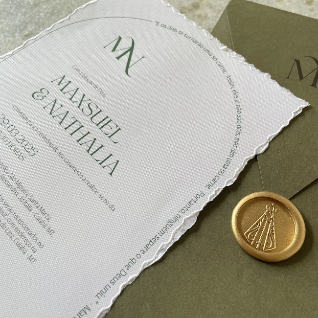 Convite Vertical com Borda Rasgada