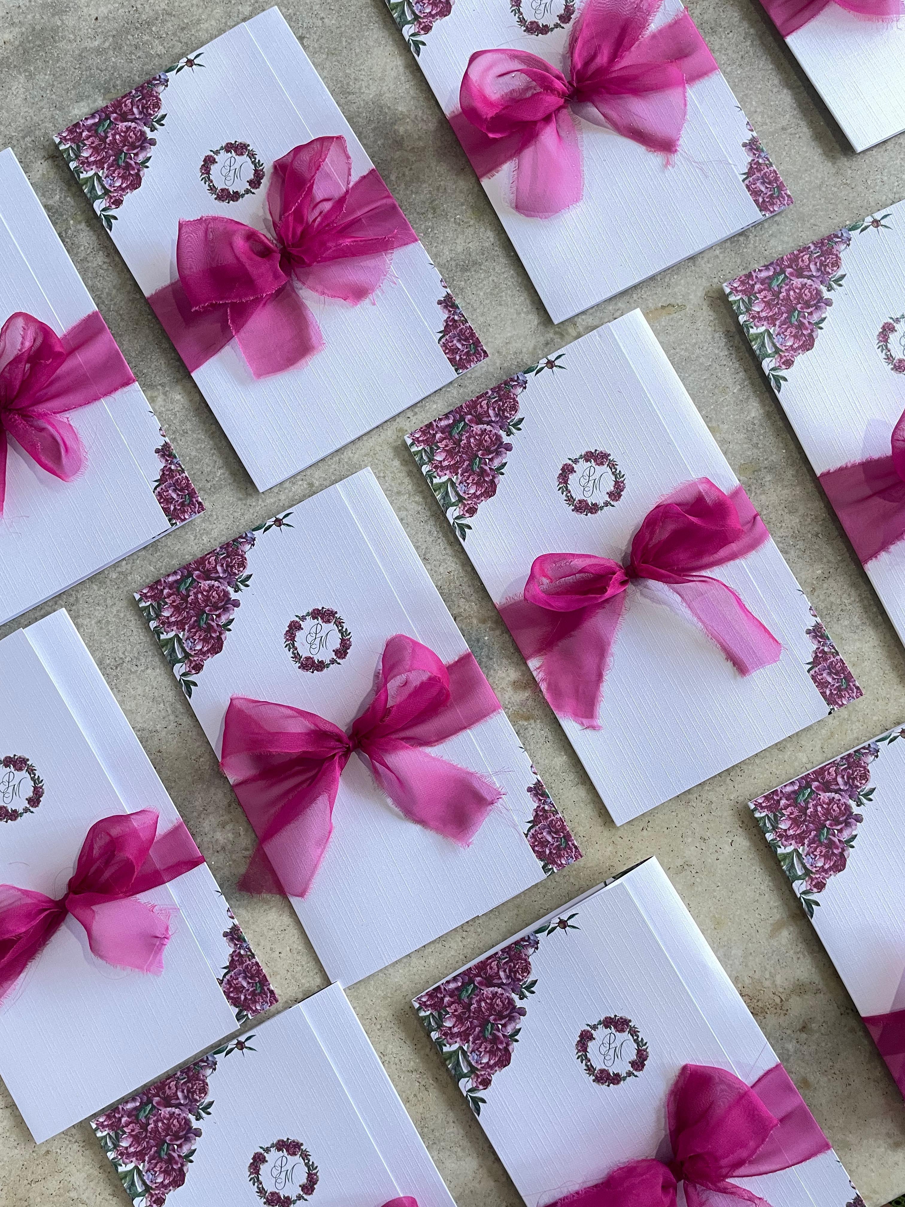 Convite Romântico Duas Dobras