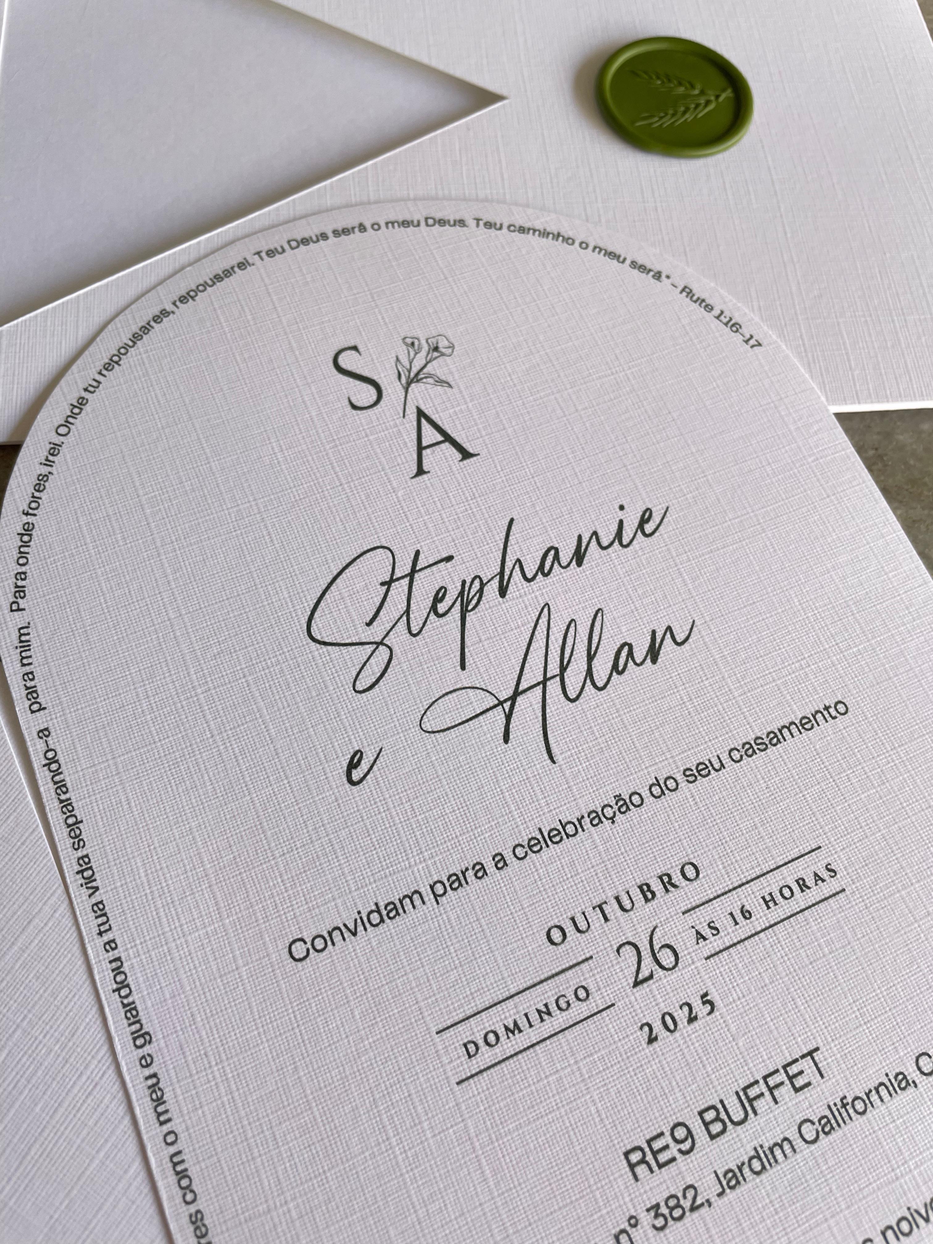 Convite Vertical Oval