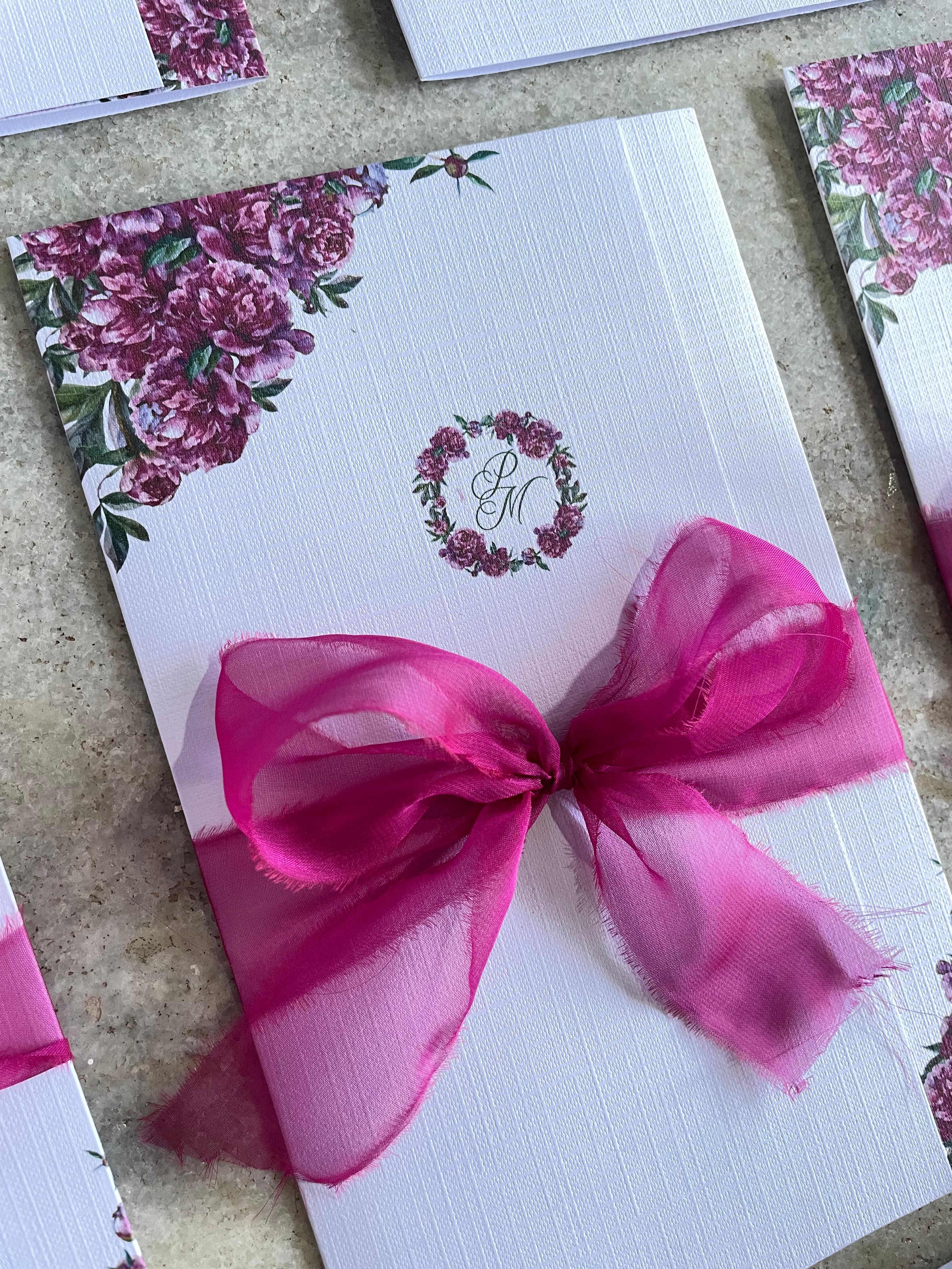 Convite Romântico Duas Dobras