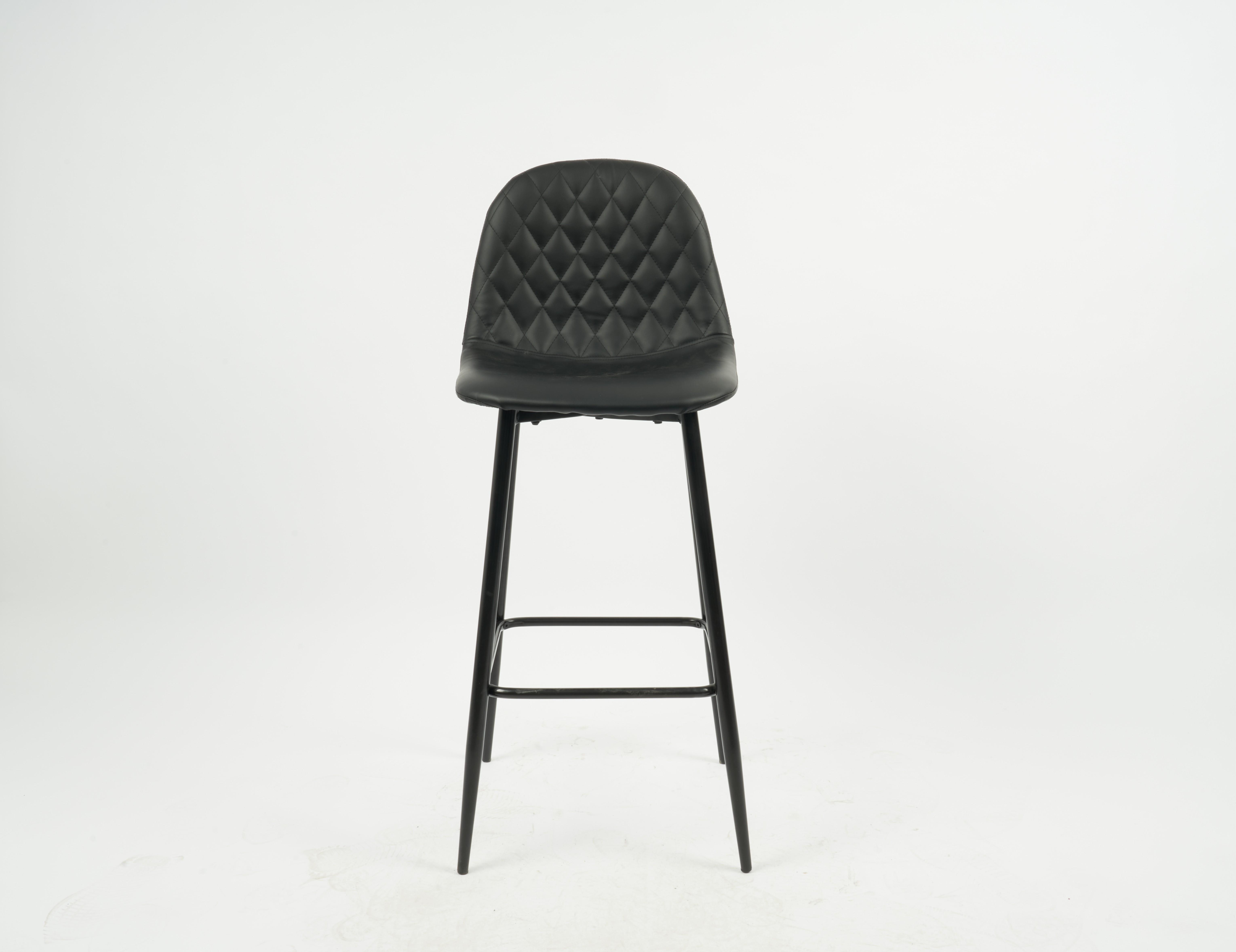 Black Quilted Bar Stool
