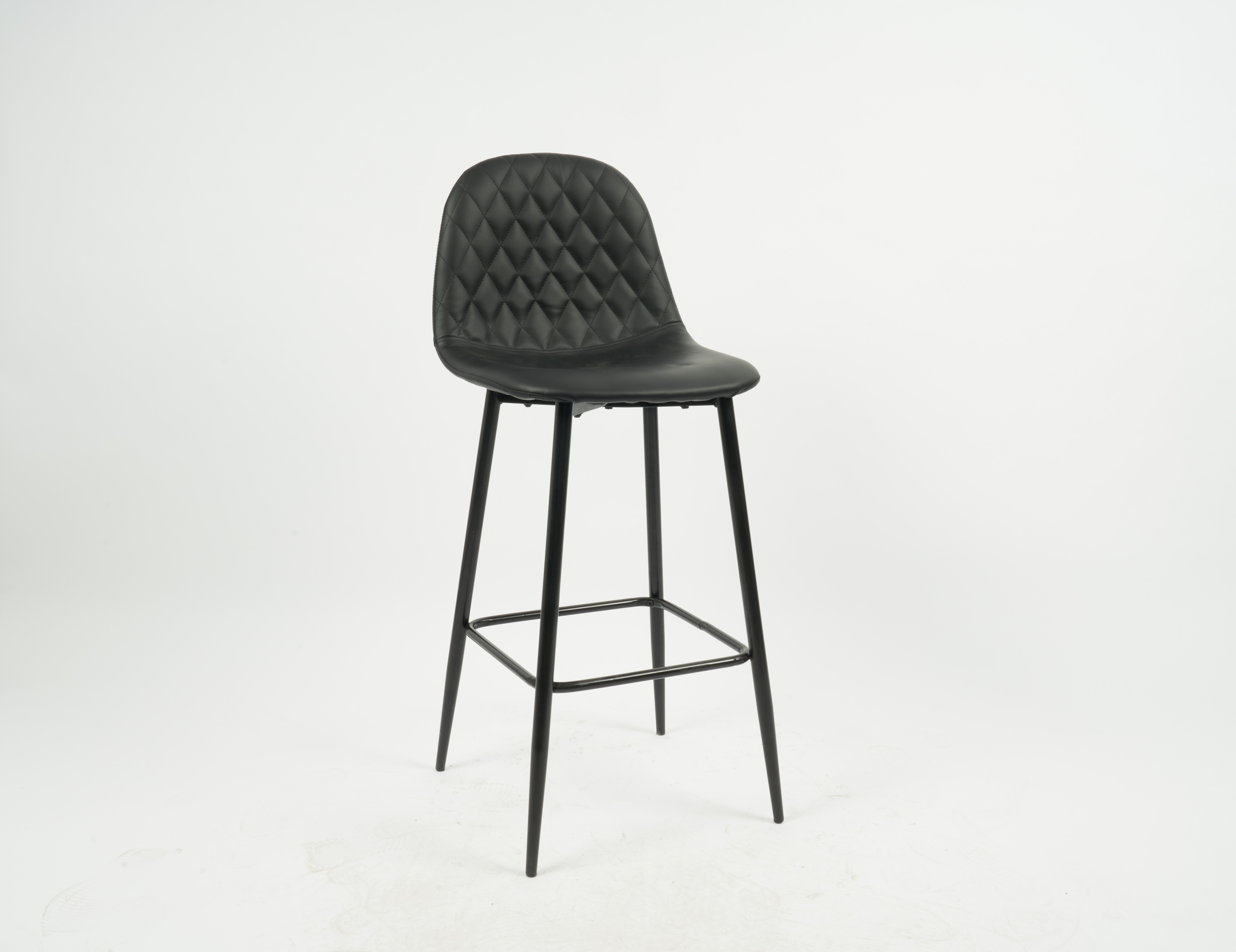 Black Quilted Bar Stool