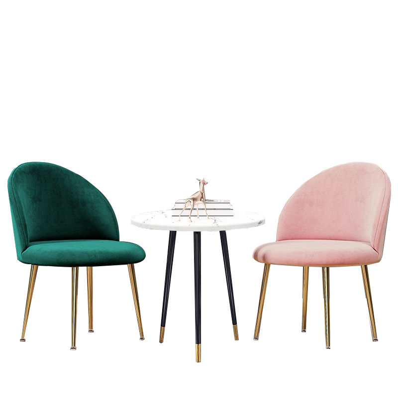 Modern Velvet Chair and Table Set