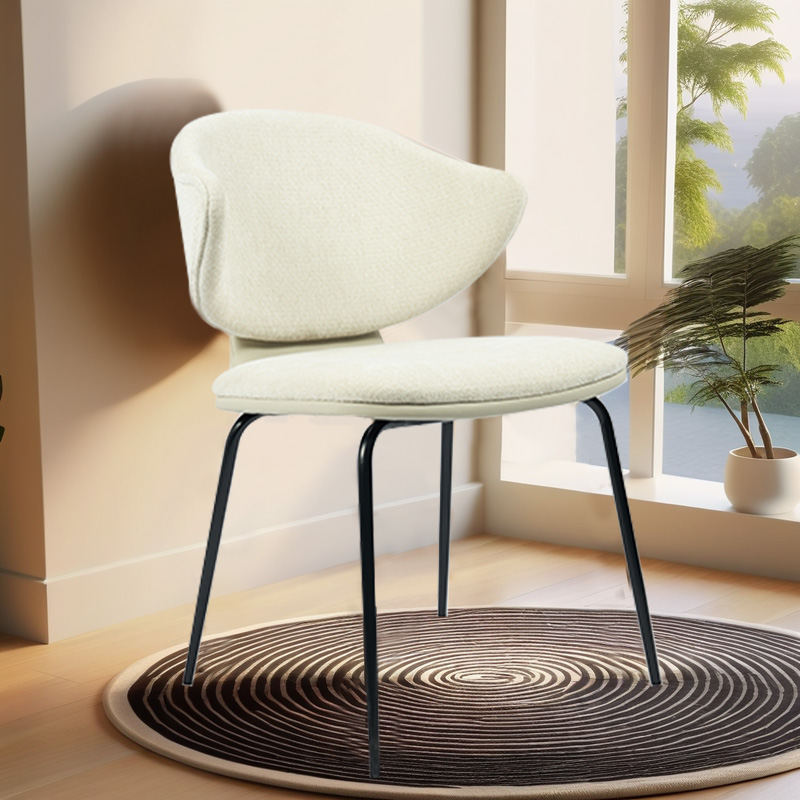 Modern White Accent Chair