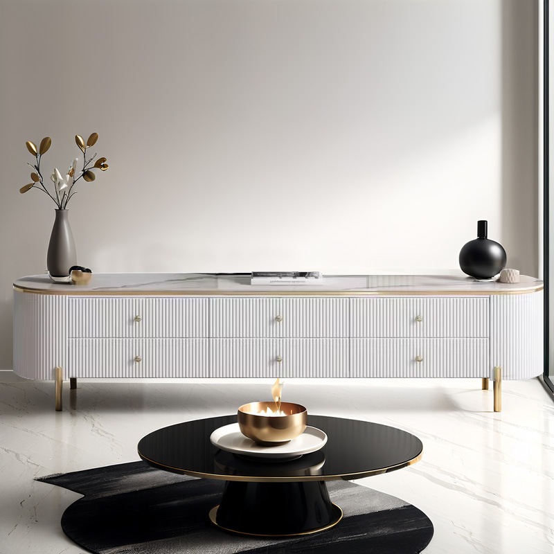 Modern White Credenza