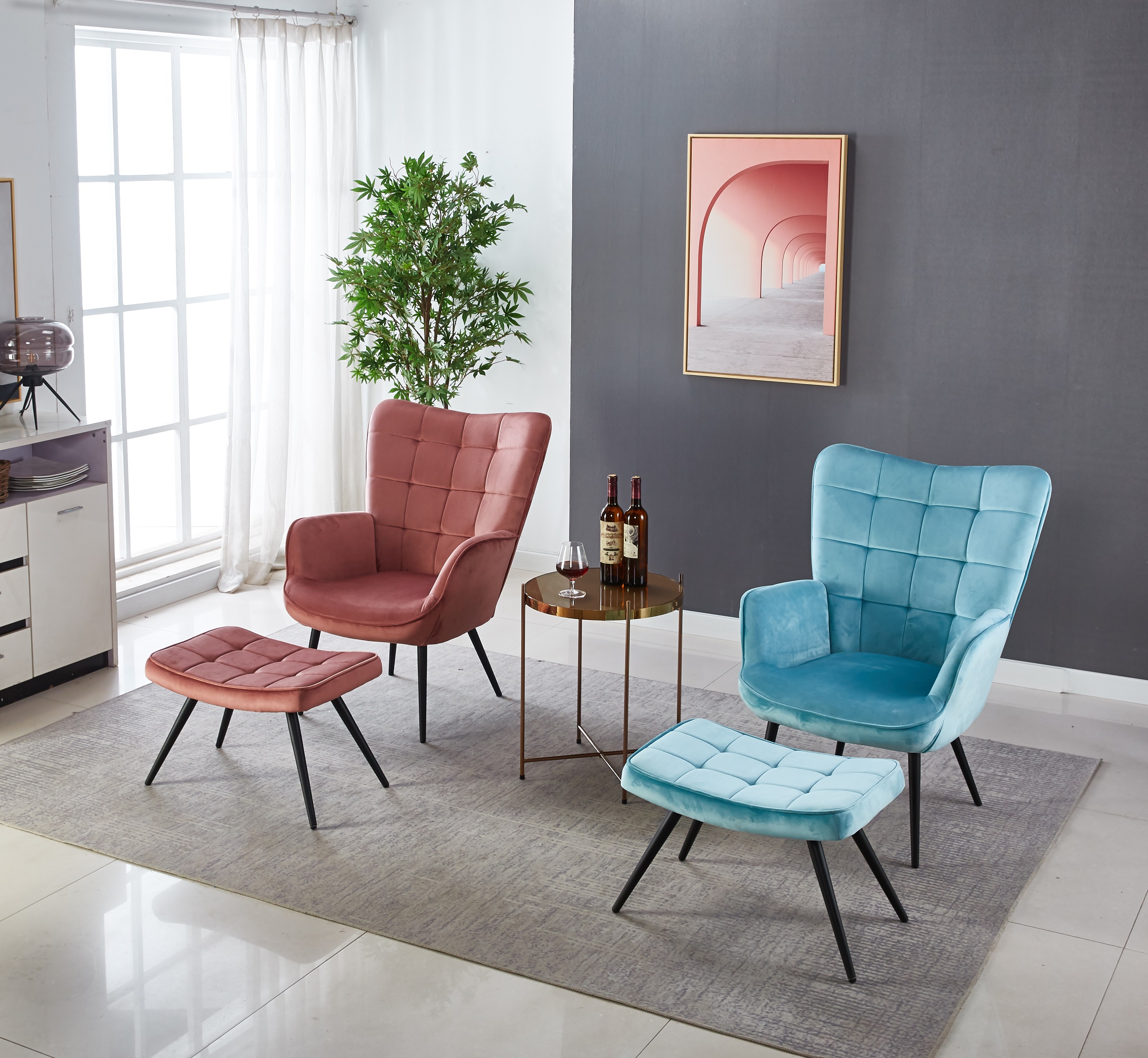 Modern Upholstered Ottoman