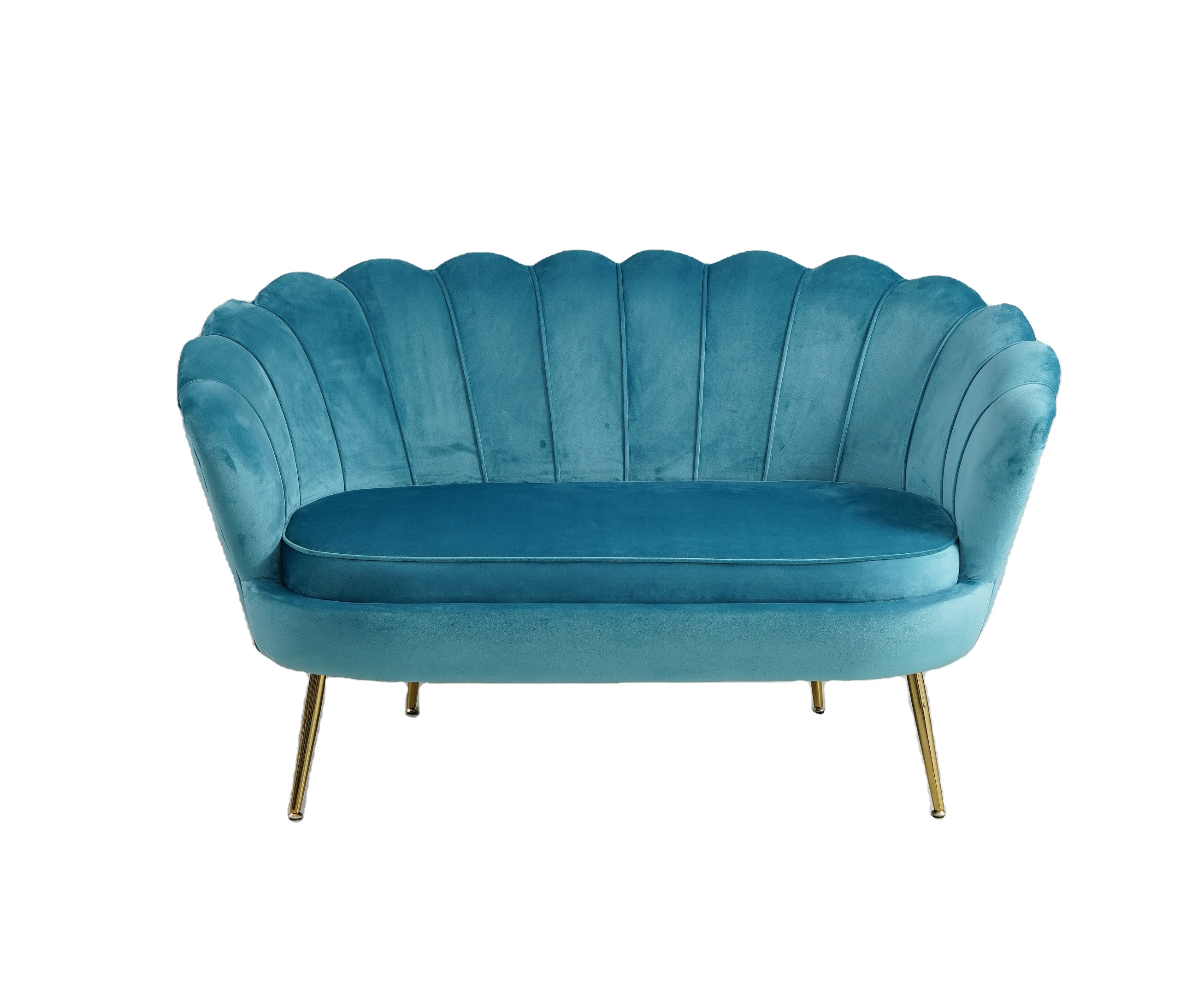 Blue Velvet Loveseat Sofa