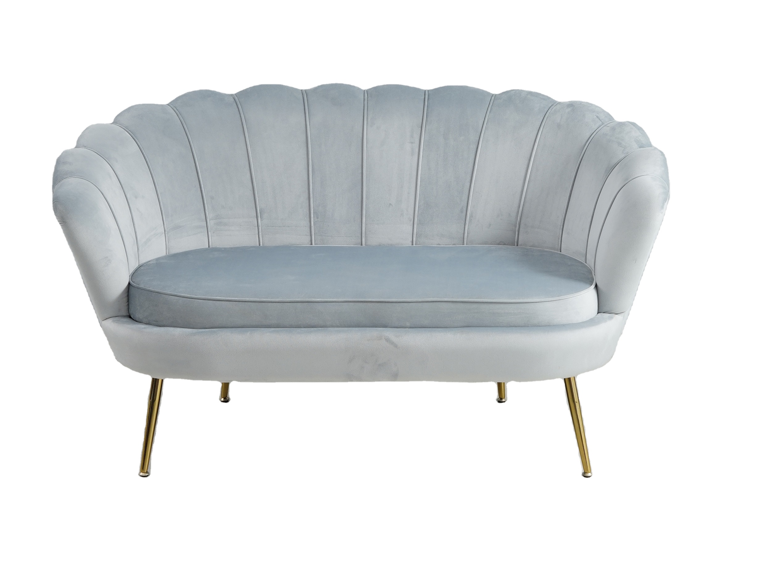 Blue Velvet Loveseat Sofa
