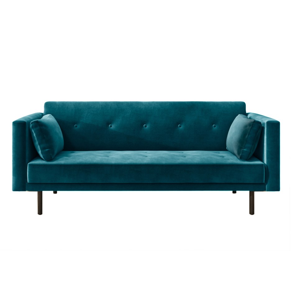 Teal Velvet Sofa