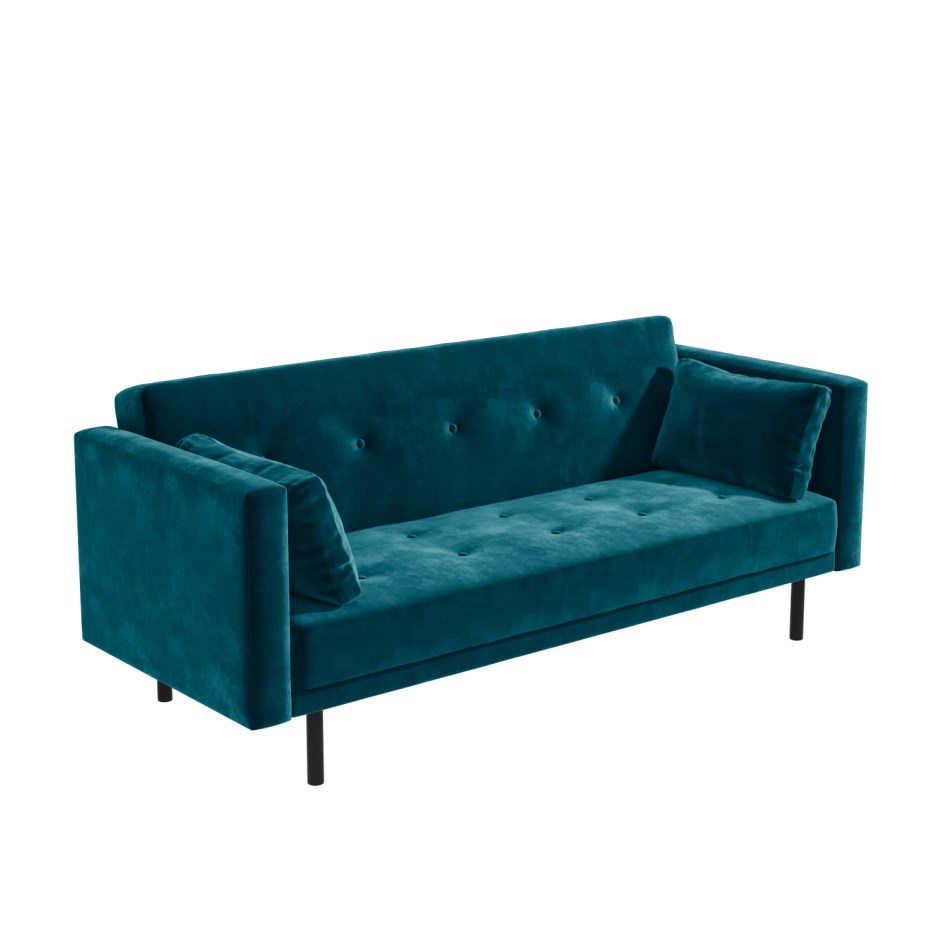 Teal Velvet Sofa