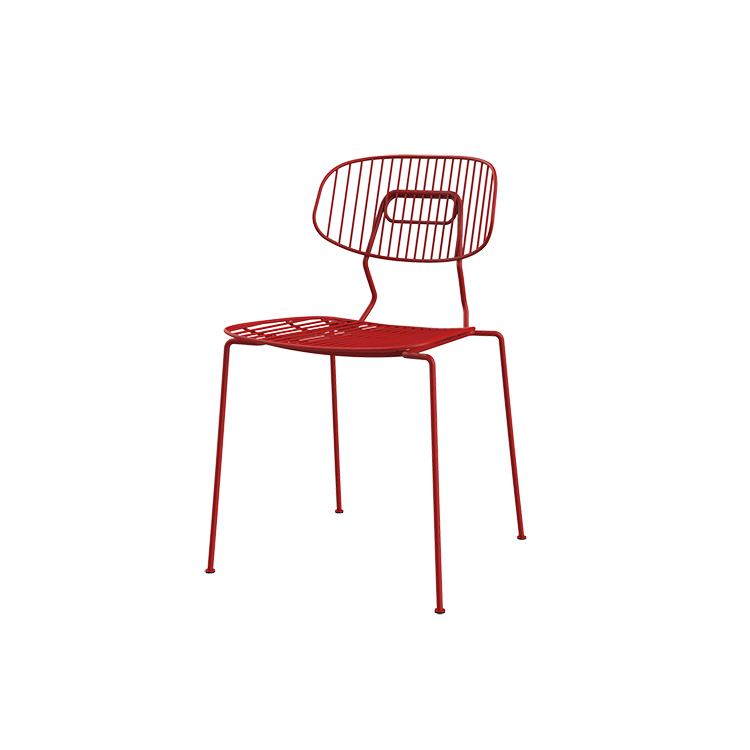 Red Wire Frame Chair