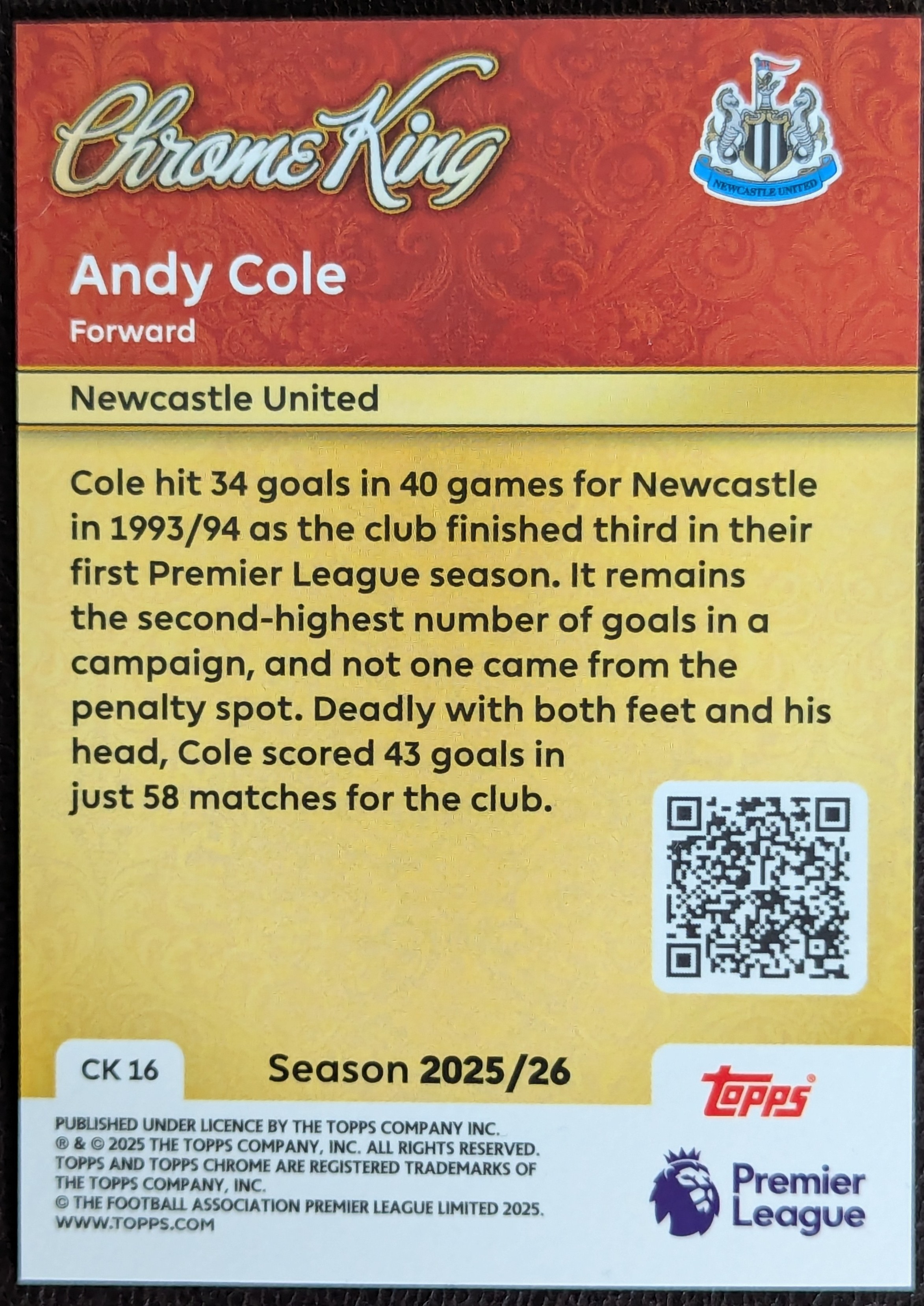 Andy Cole (2025/26)