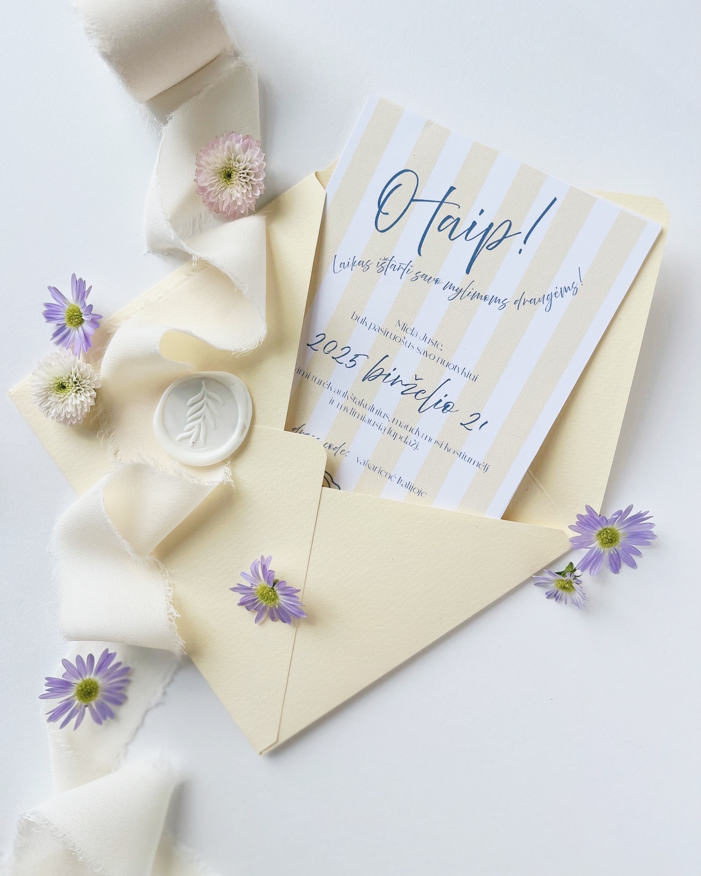 Kvietimas Lemon Stripes