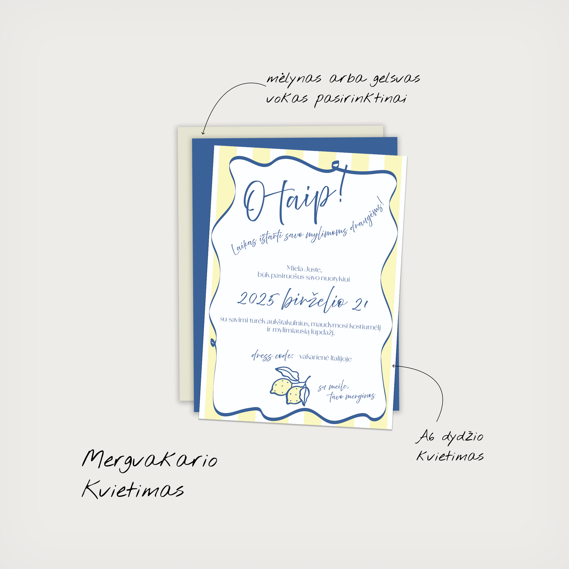 Kvietimas Yellow Stripes