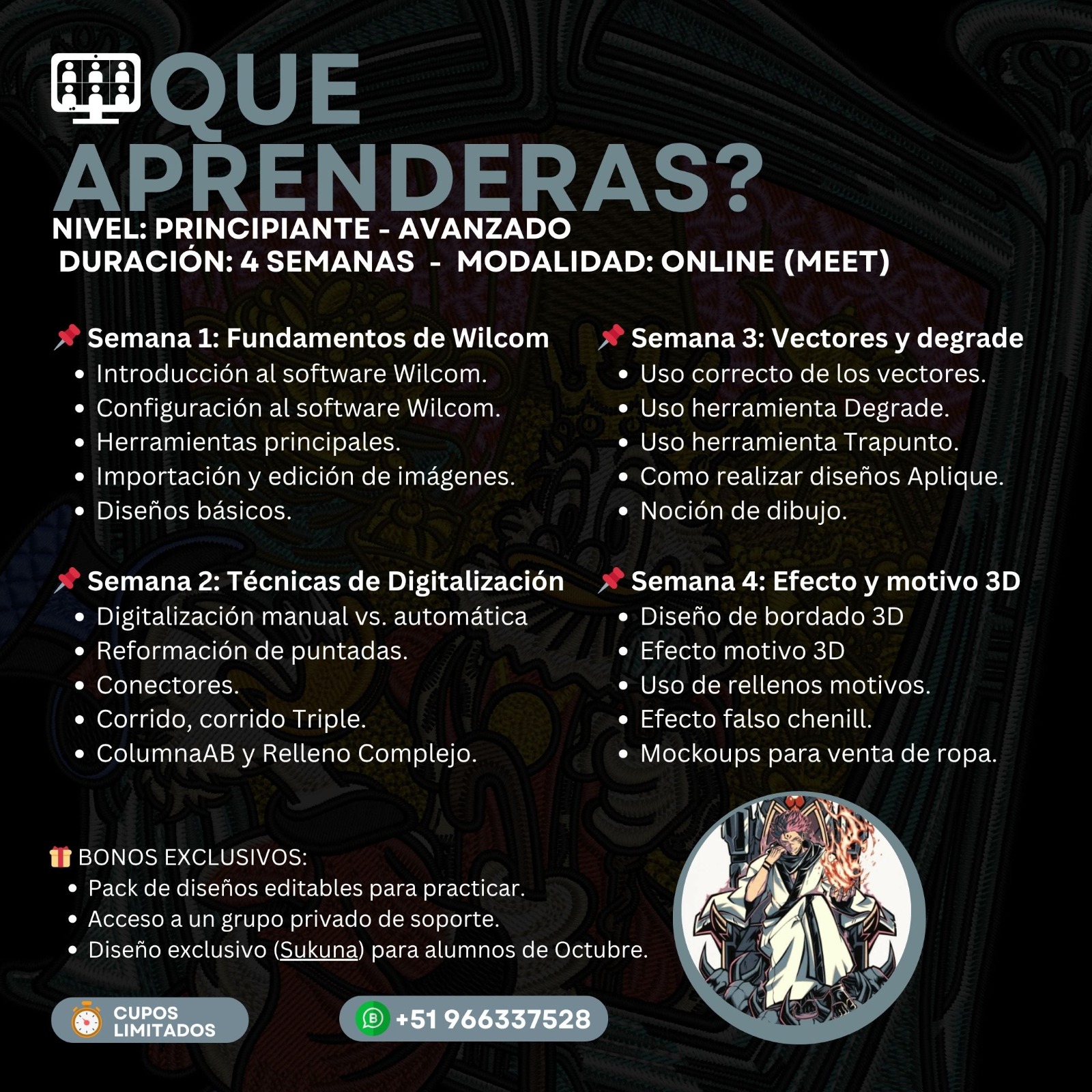 Curso online de Wilcom