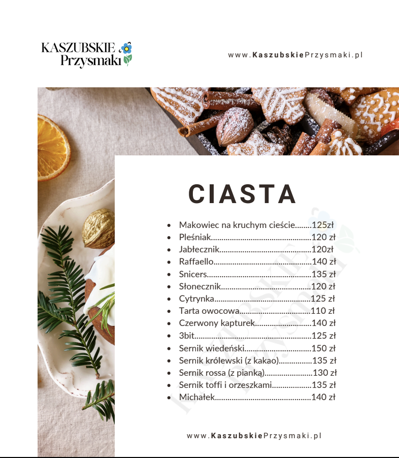 CIASTA - CATERING BOŻE NARODZENIE 2025
