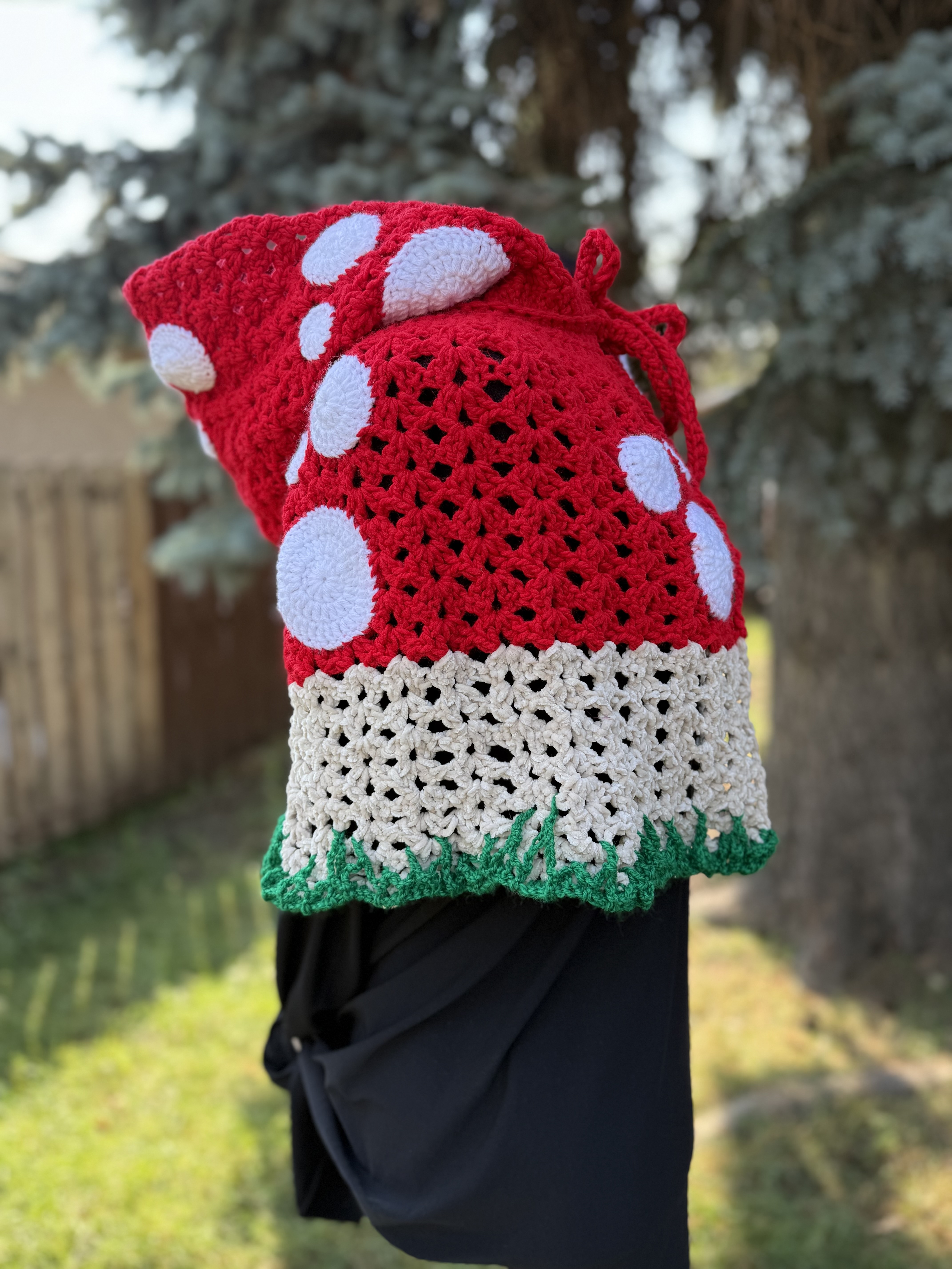 Mushroom Crochet Cape