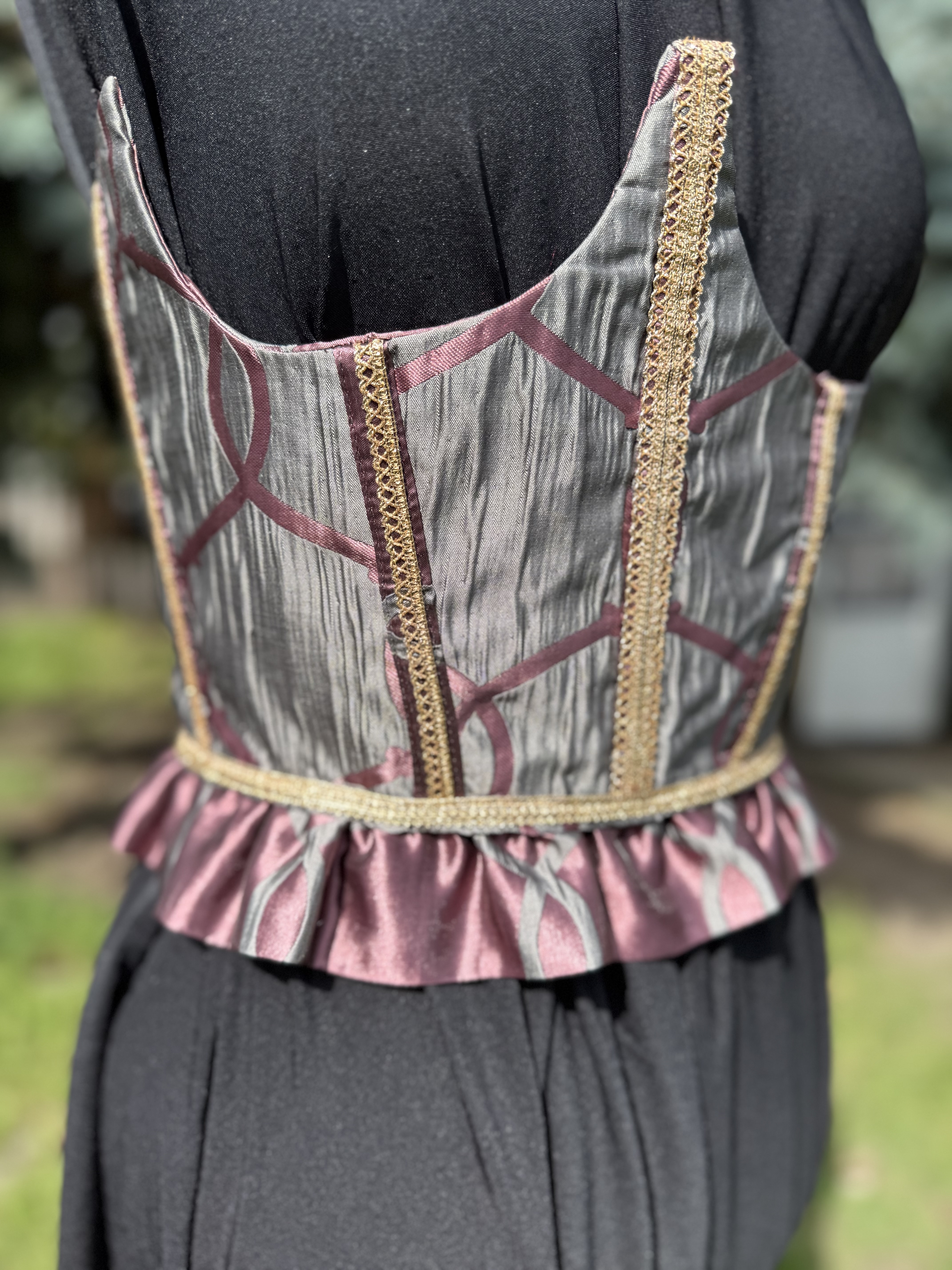 Decima: Elegant Brocade Corset Top