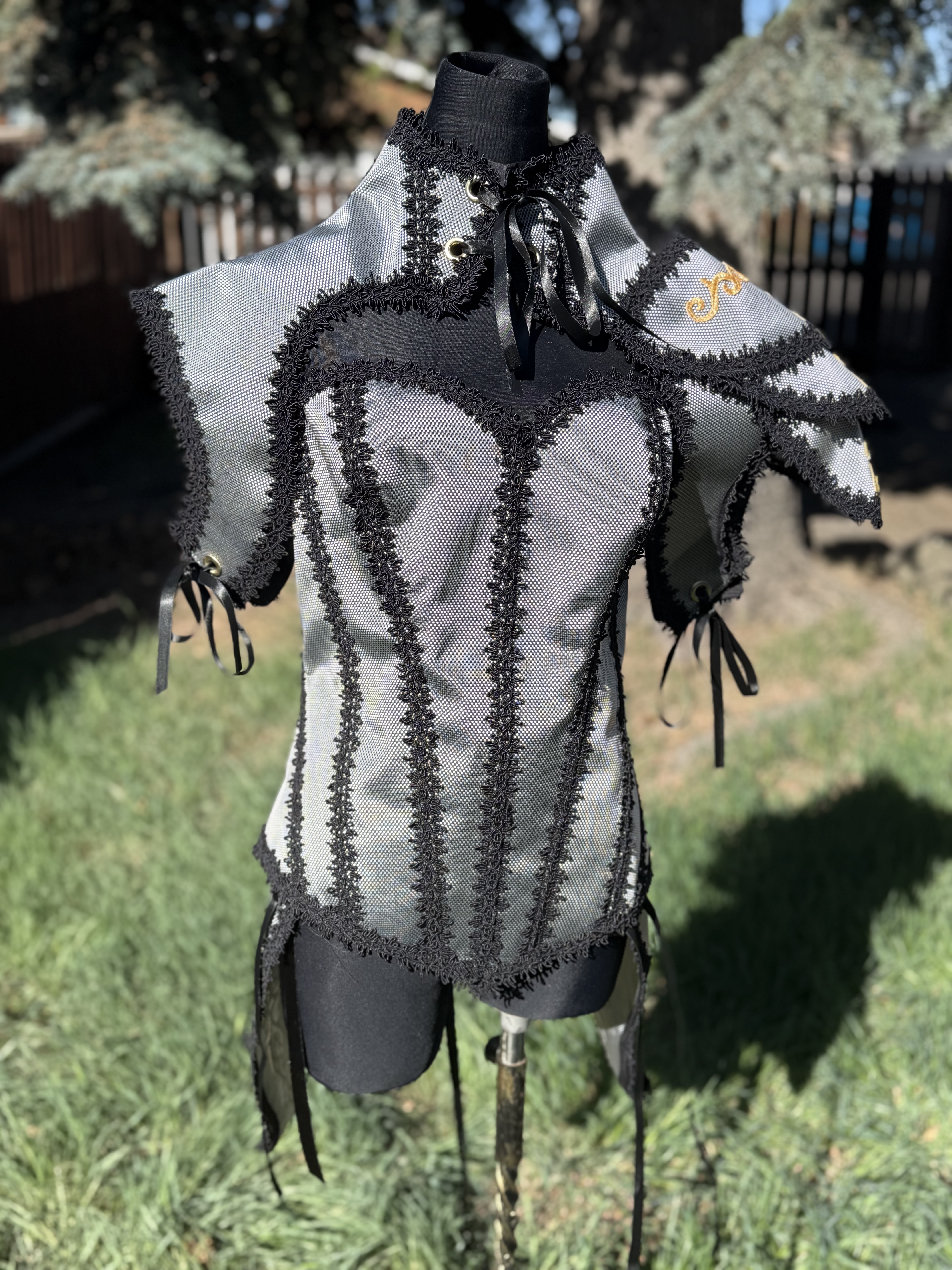 Faux Armour Corset Ensemble 