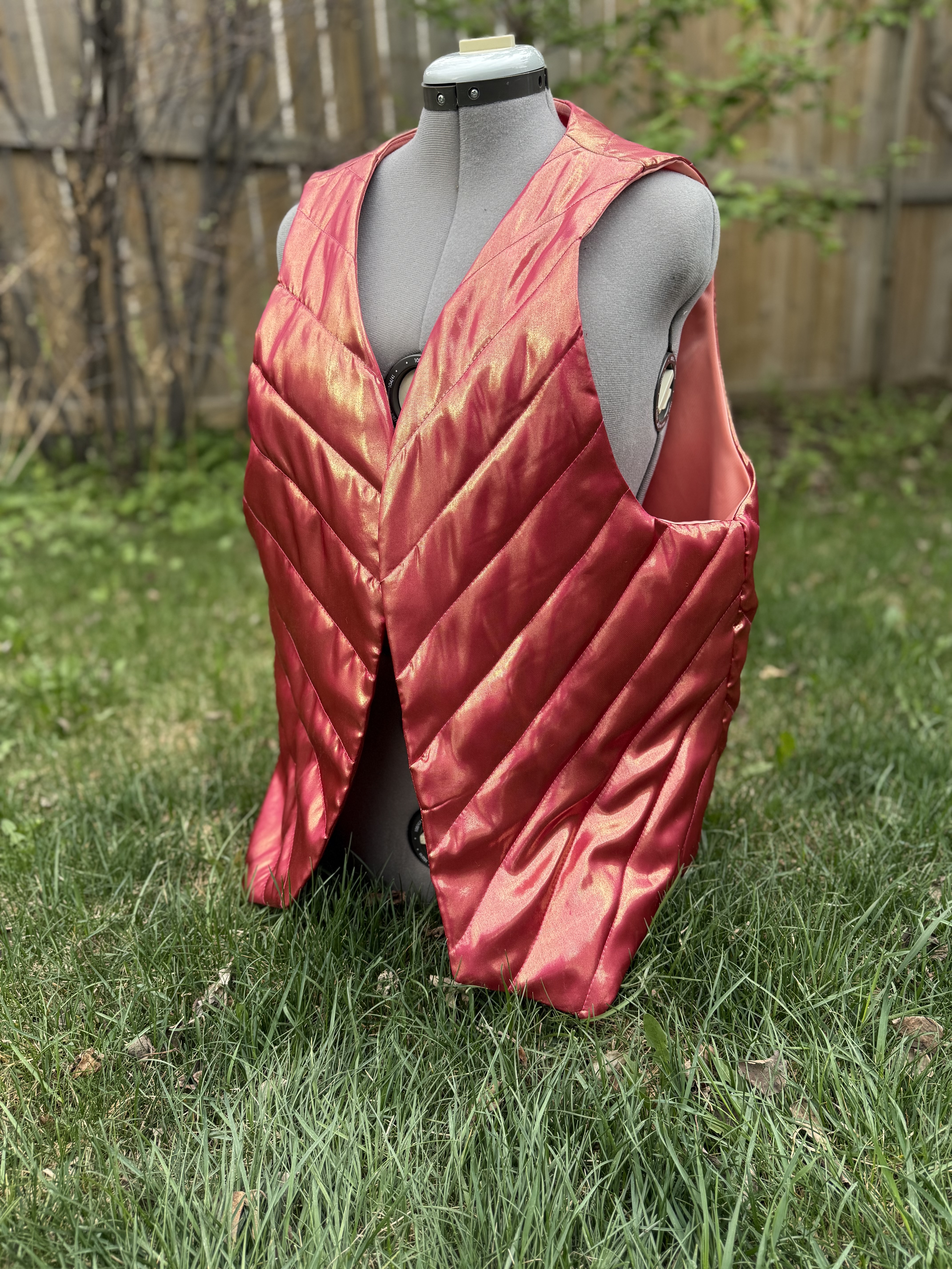 Quilted Satin Vest