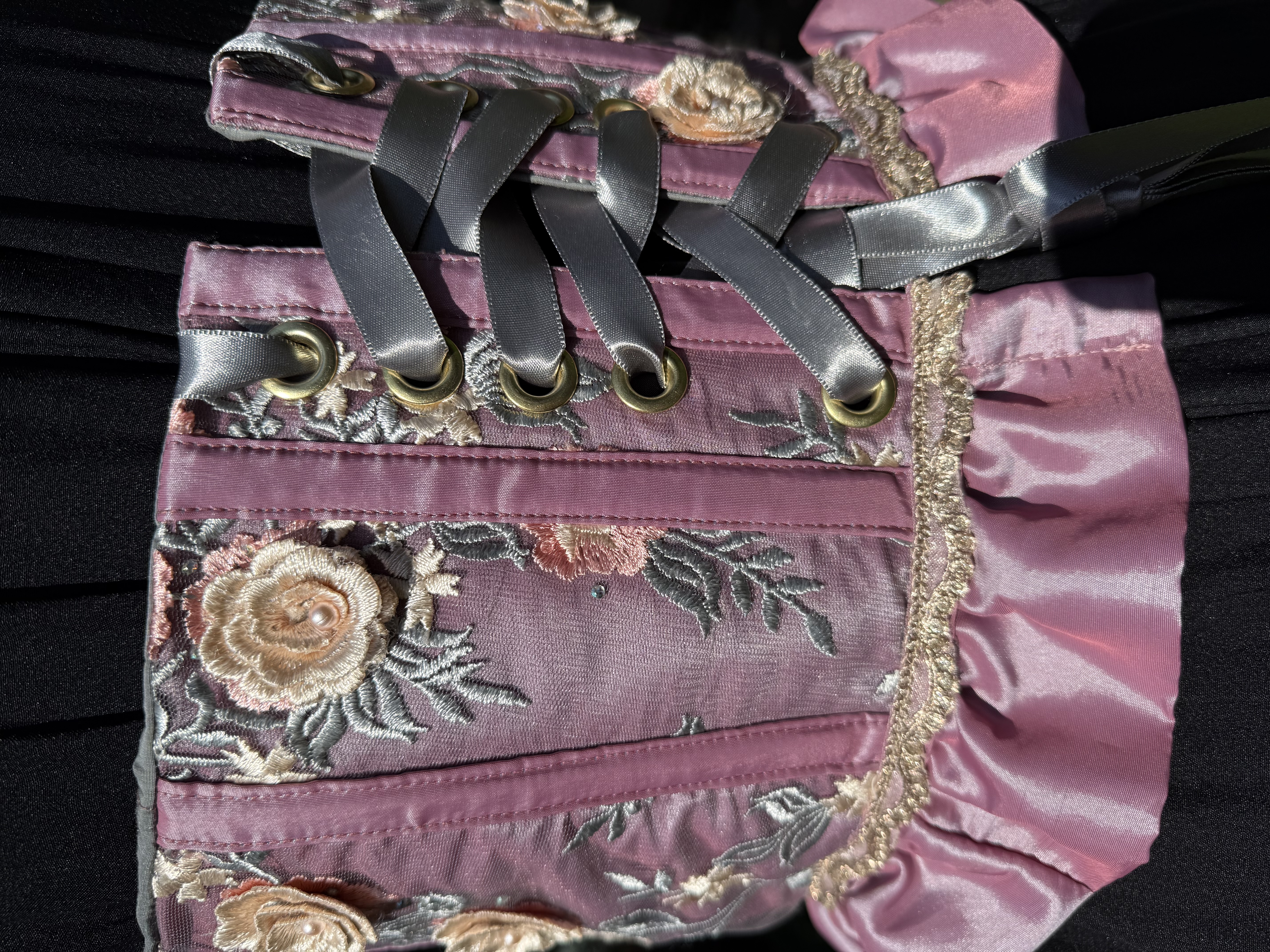 Florence: Embroidered Floral Corset Top