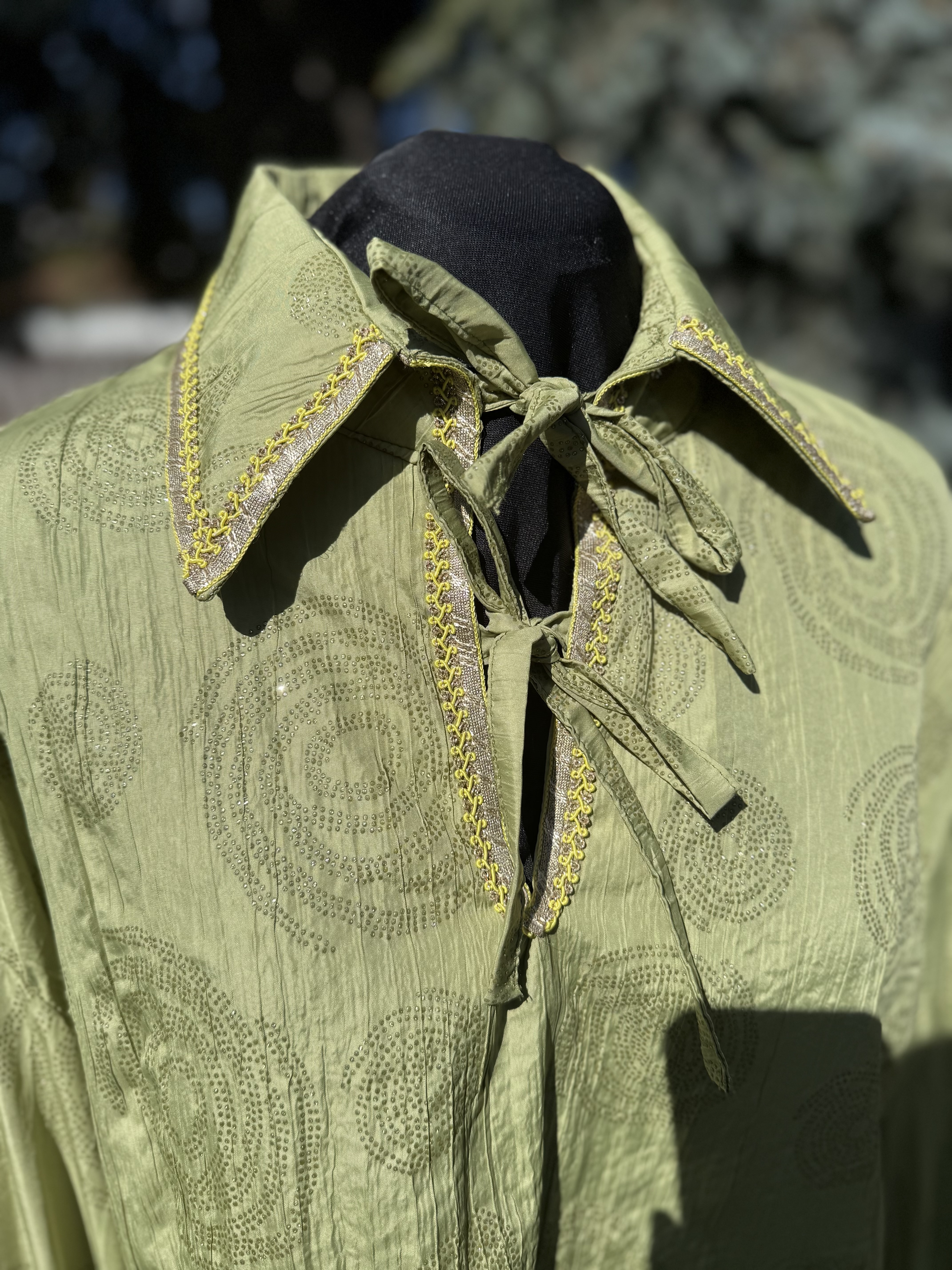 Intricate Green Long Sleeve Shirt