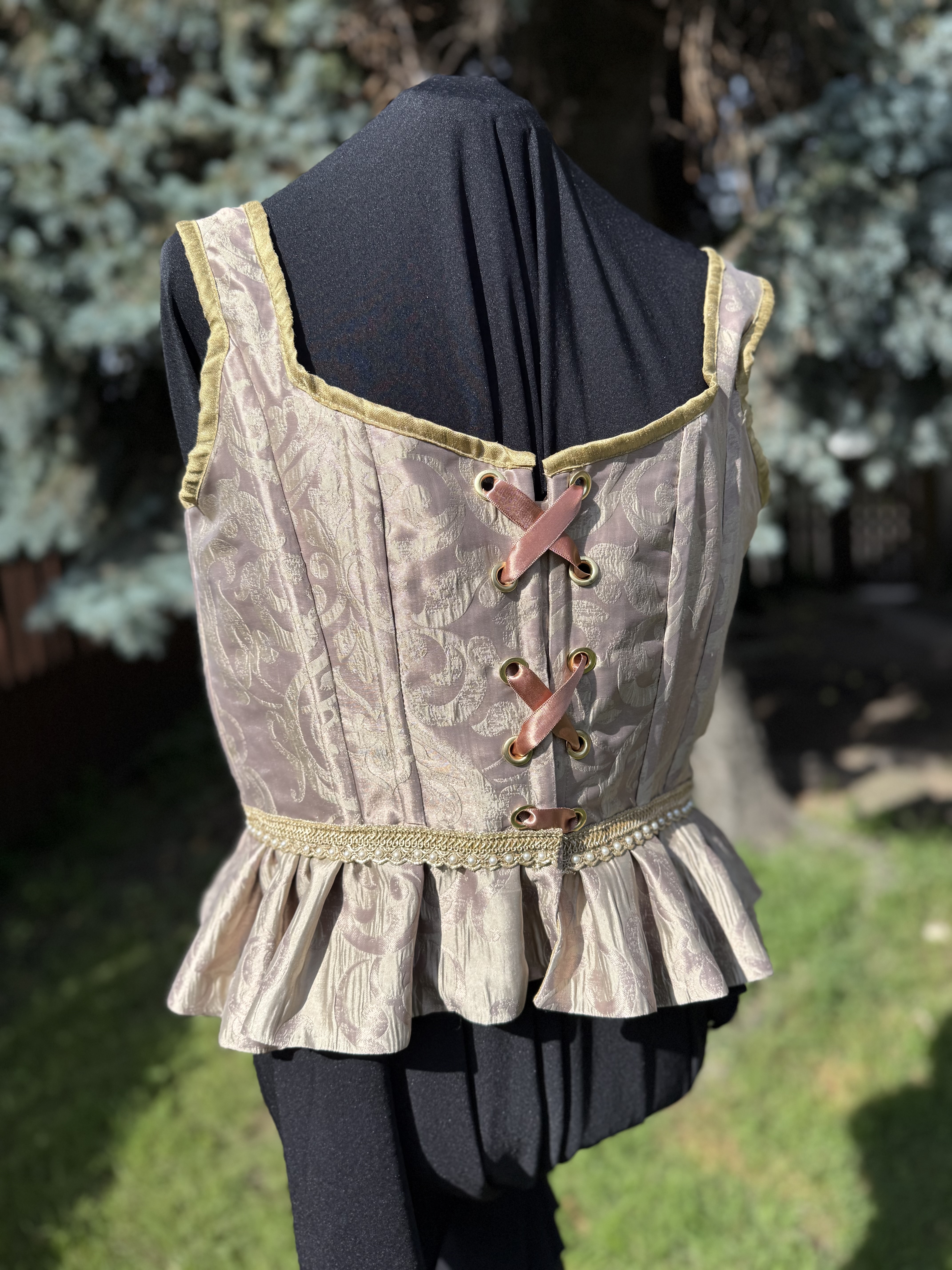Ginevra: Vintage Brocade Corset Top