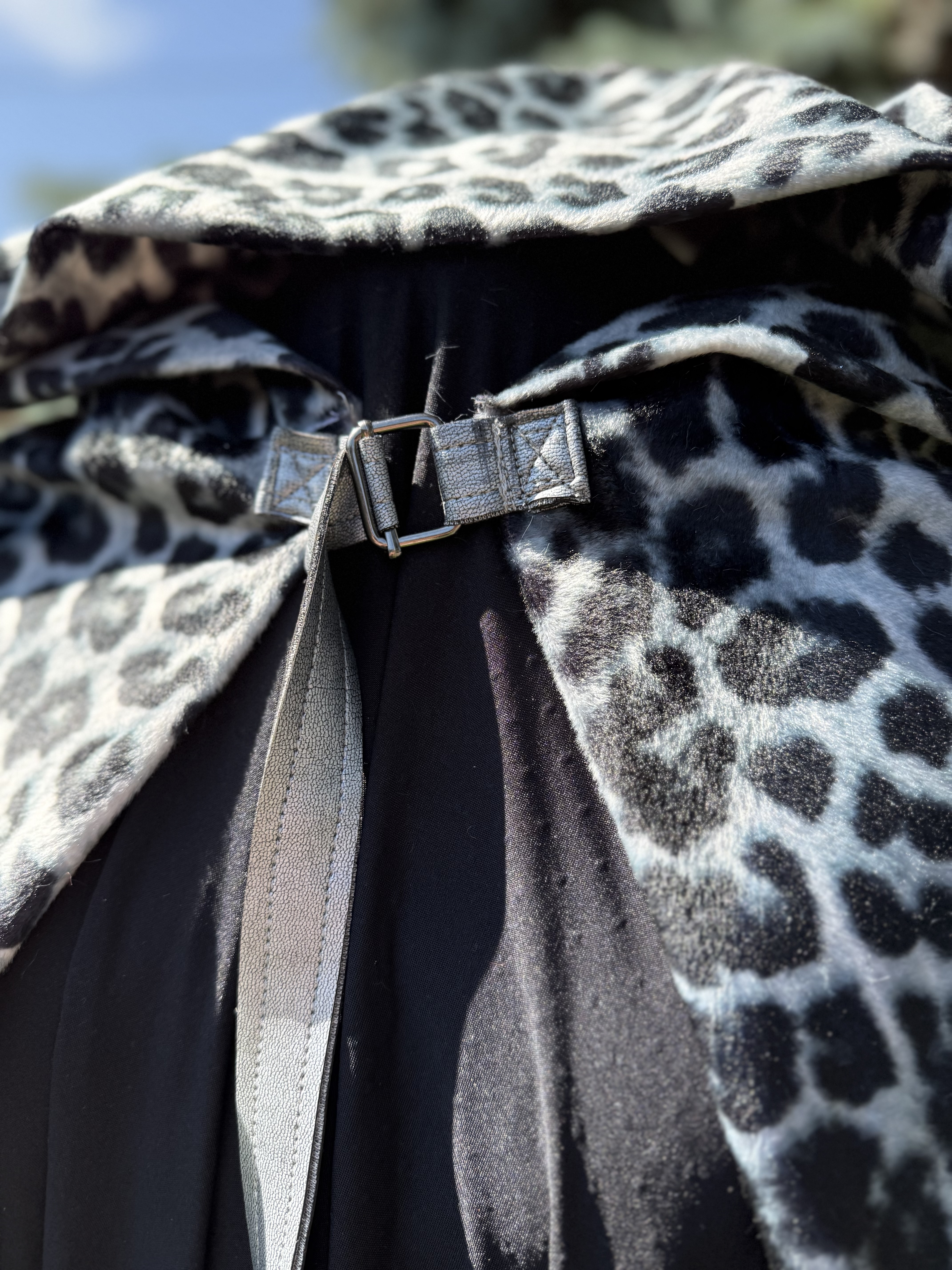 Felicity: Leopard Faux Fur Hooded Cape