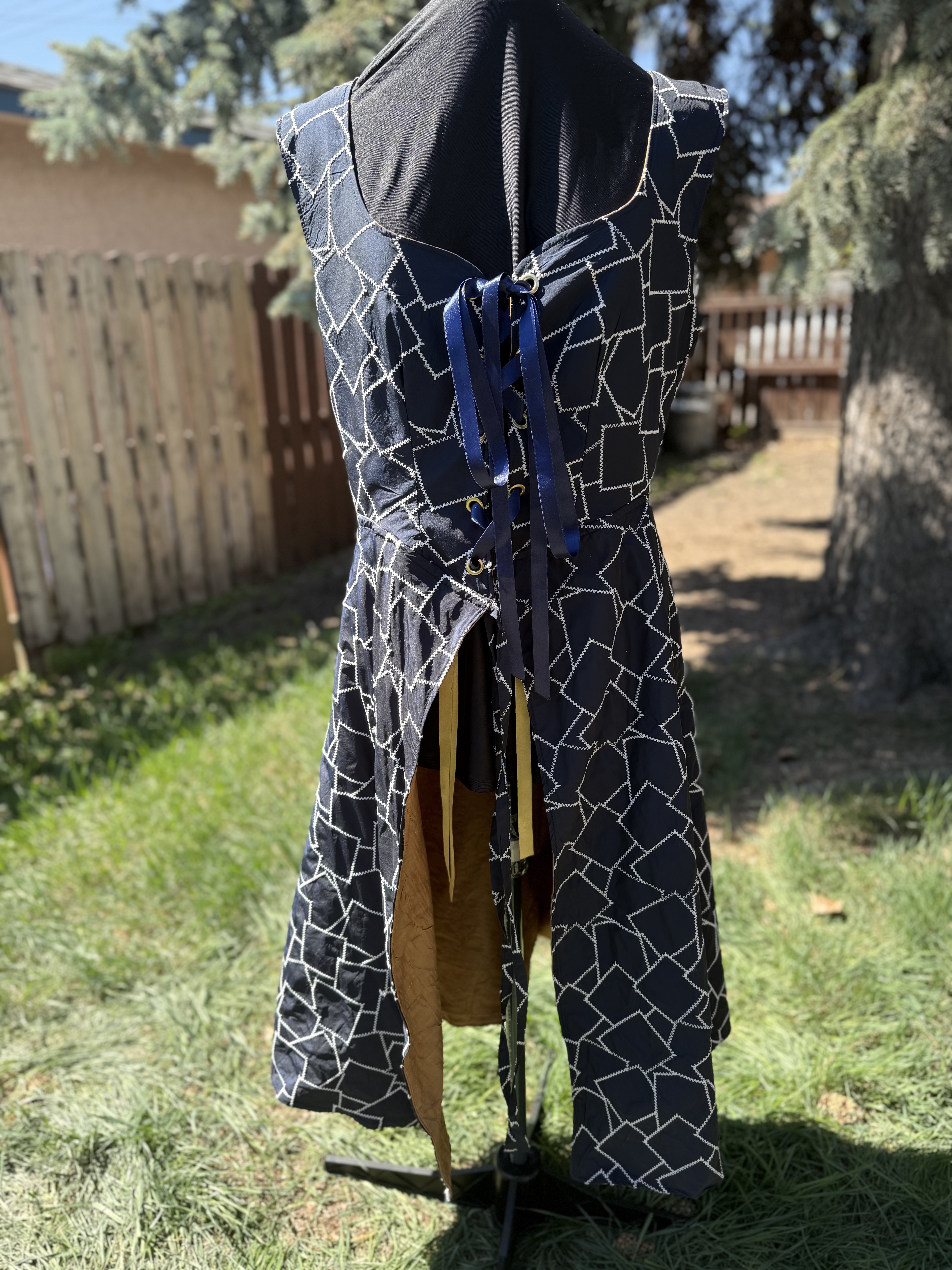 Patchwork Print Corset/Coat