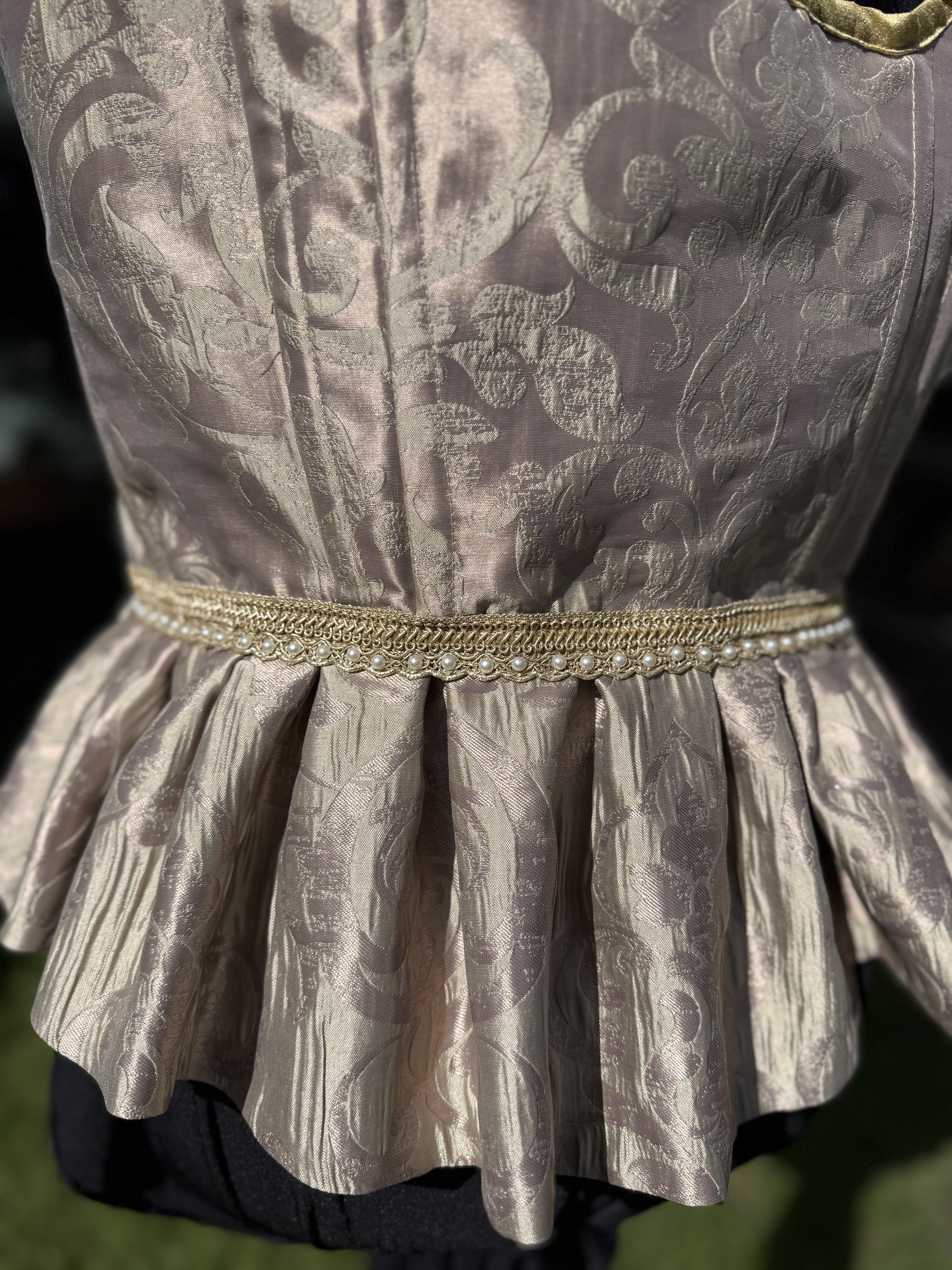  Ginevra: Vintage Brocade Corset Top