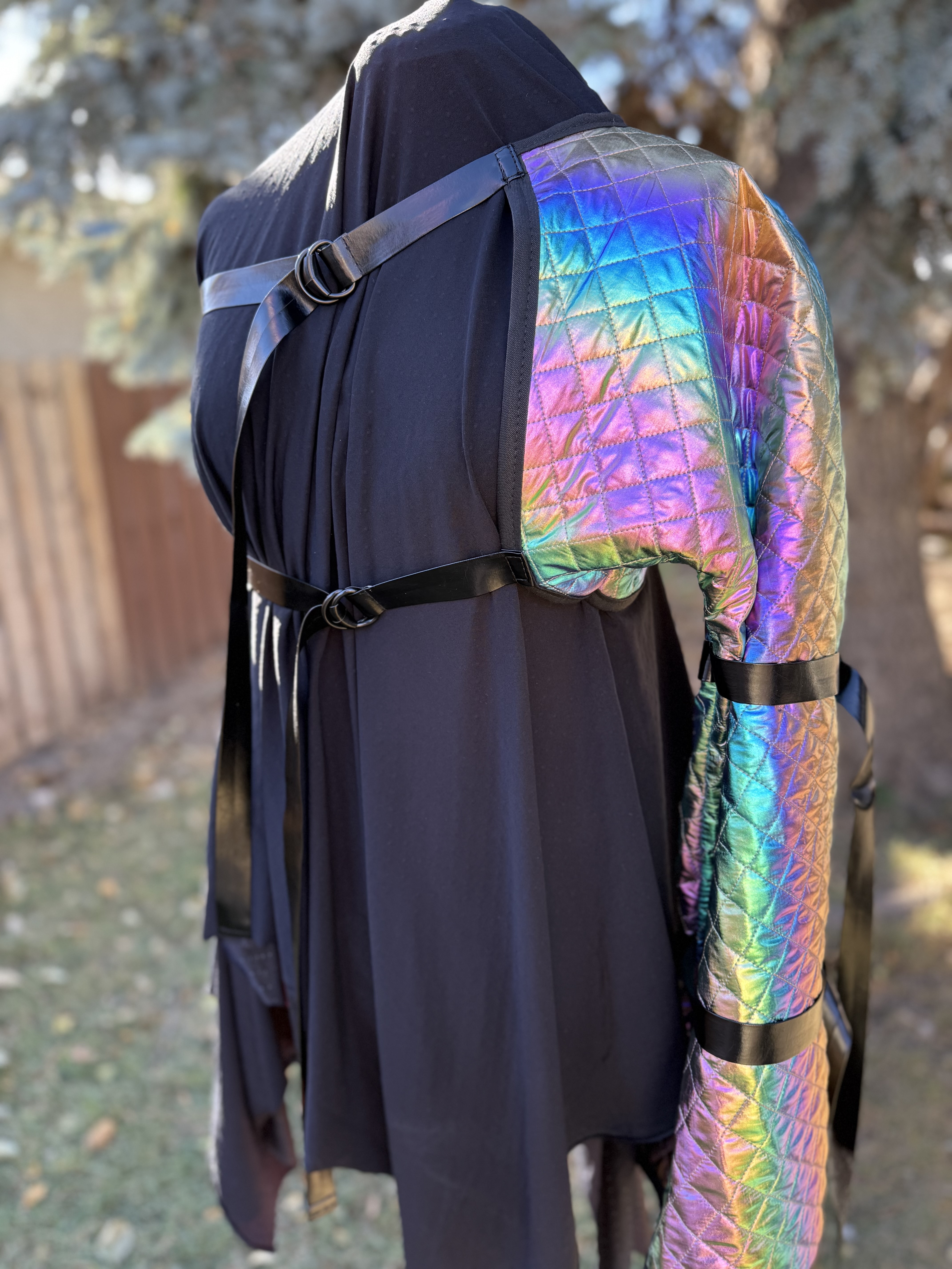 Iridescent Quilted Arm Piece: Rainbow