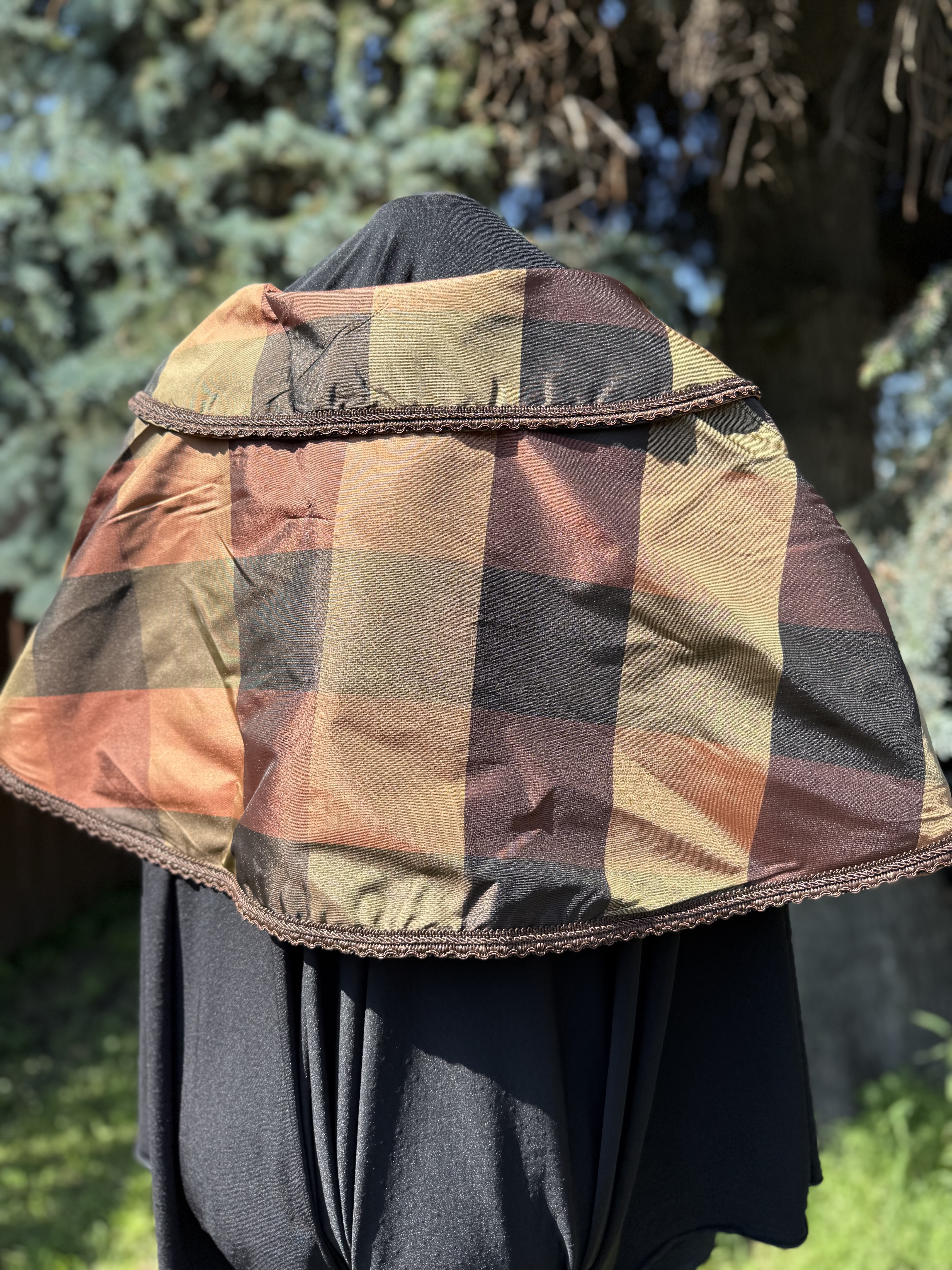 May: Plaid Taffeta Capelet