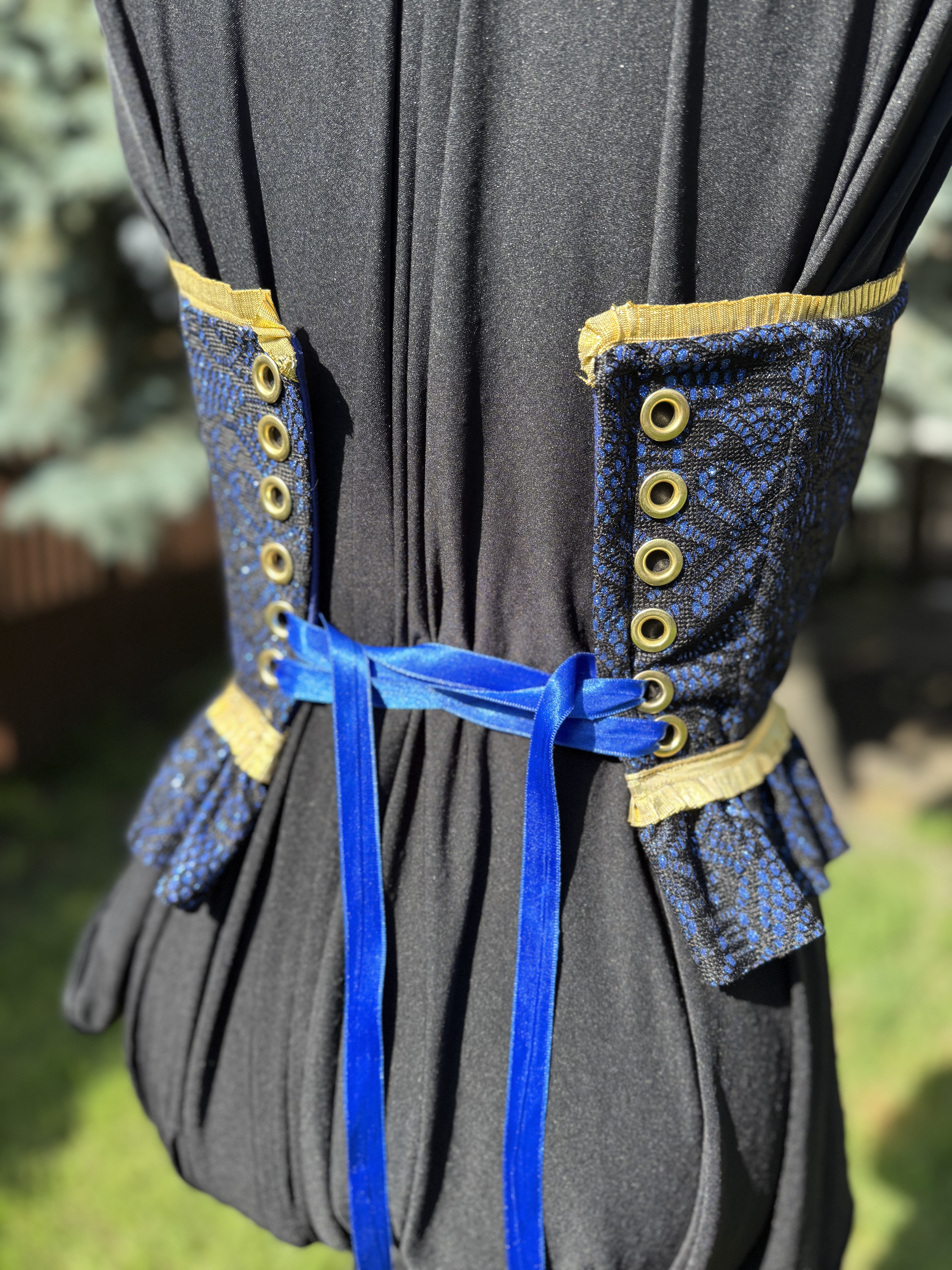 Alexandria: Navy and Gold Lace Corset