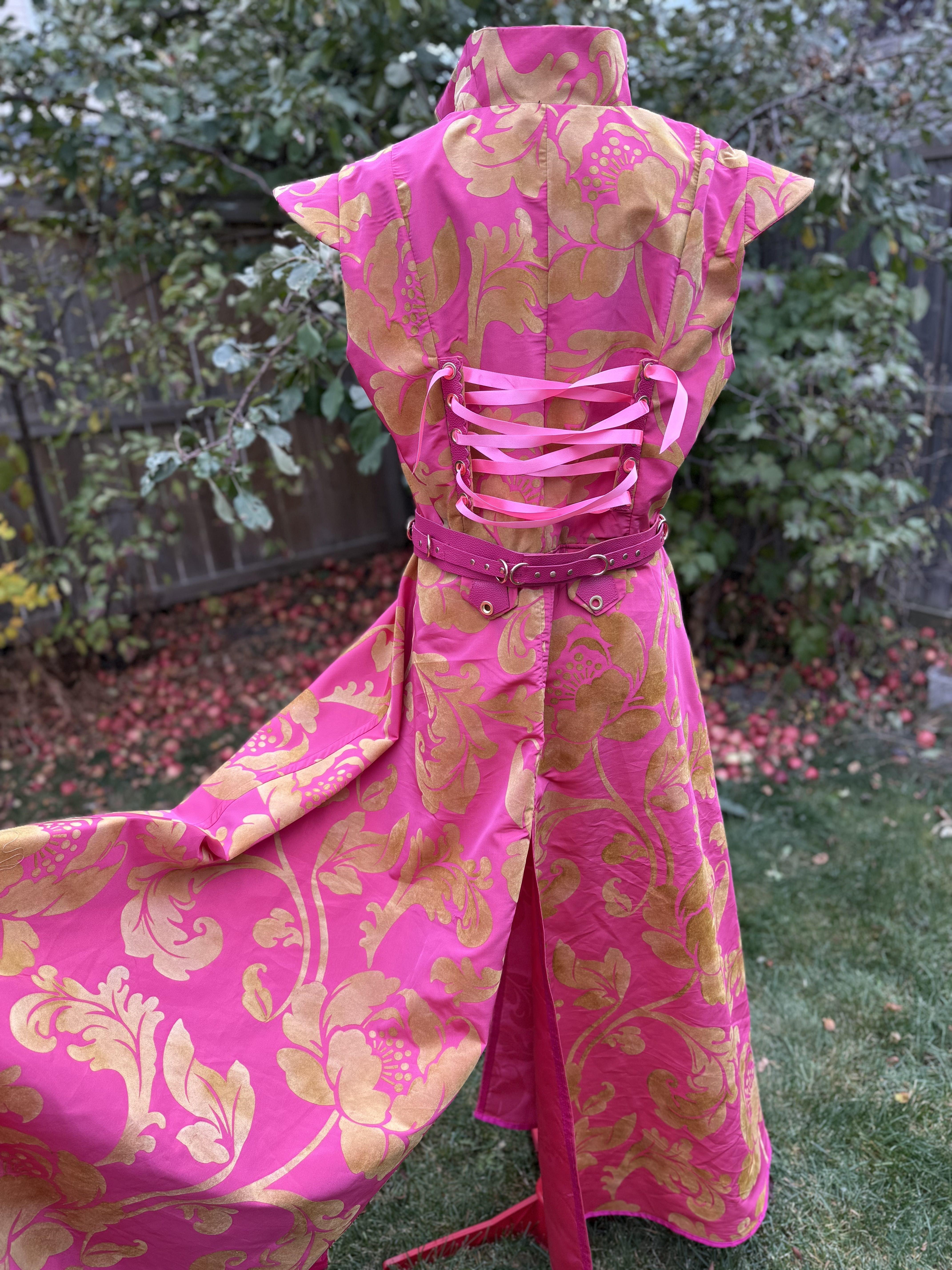 Pink Jacquard Corset Coat