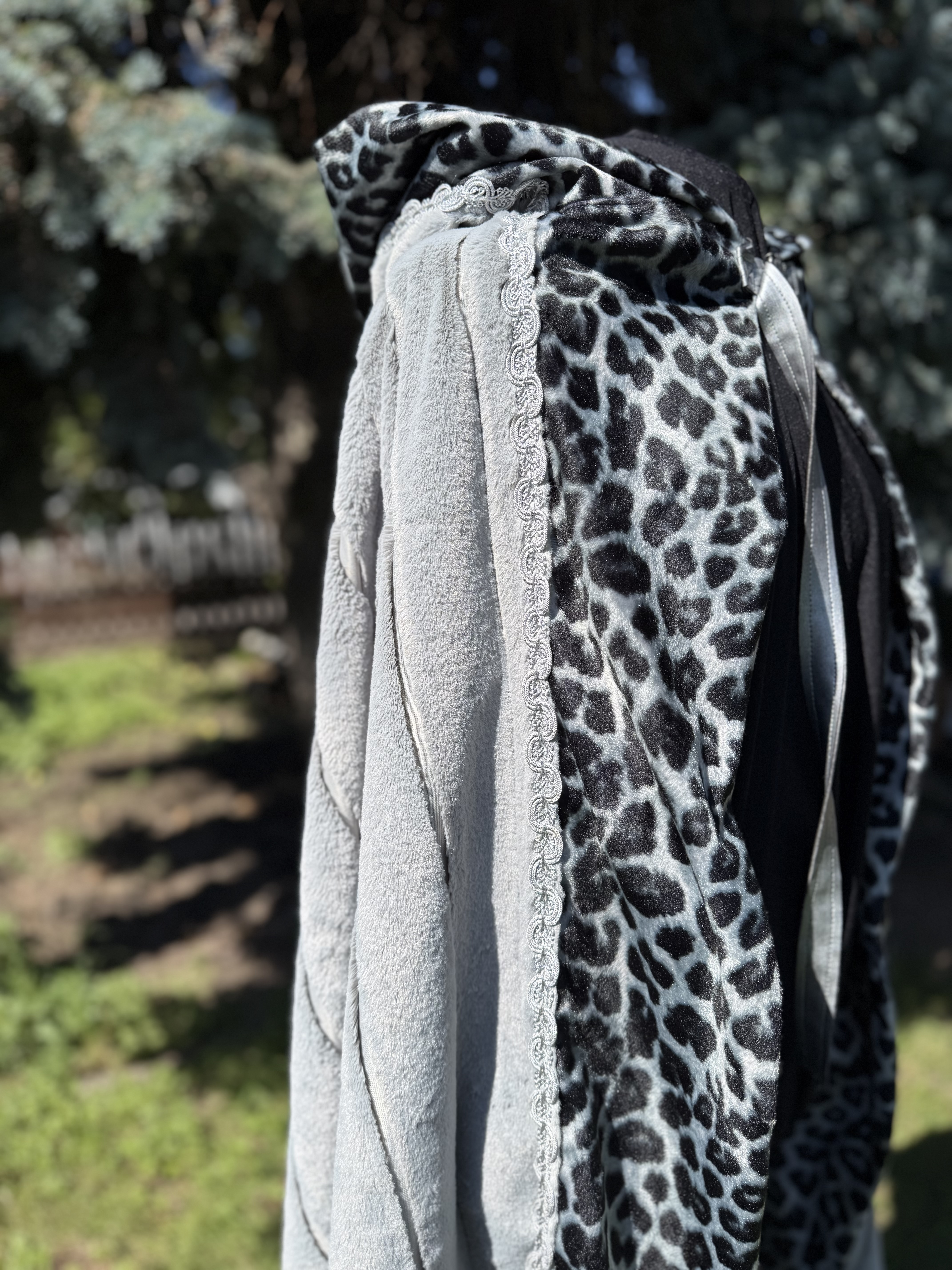 Felicity: Leopard Faux Fur Hooded Cape