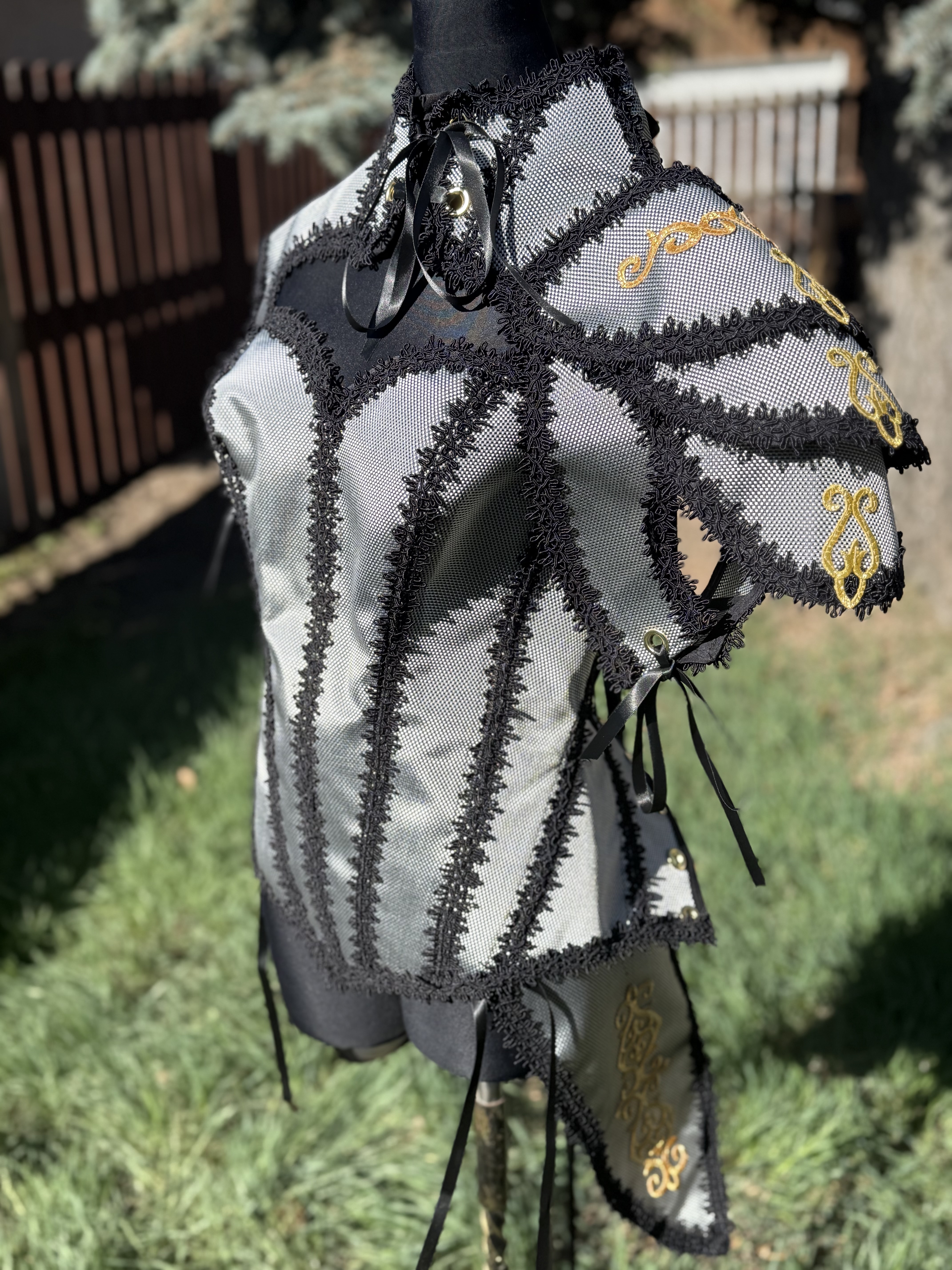 Faux Armour Corset Ensemble 