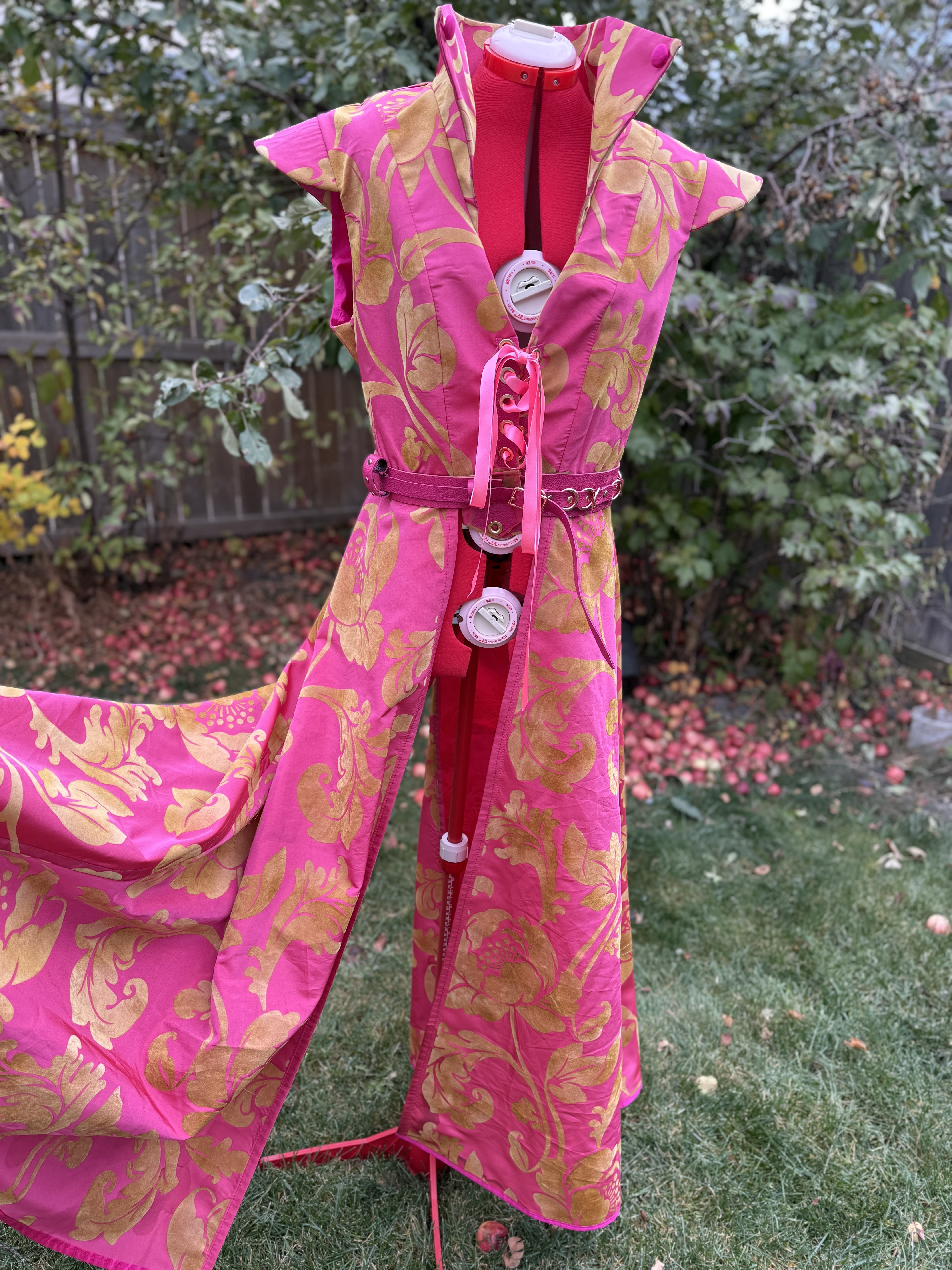 Pink Jacquard Corset Coat