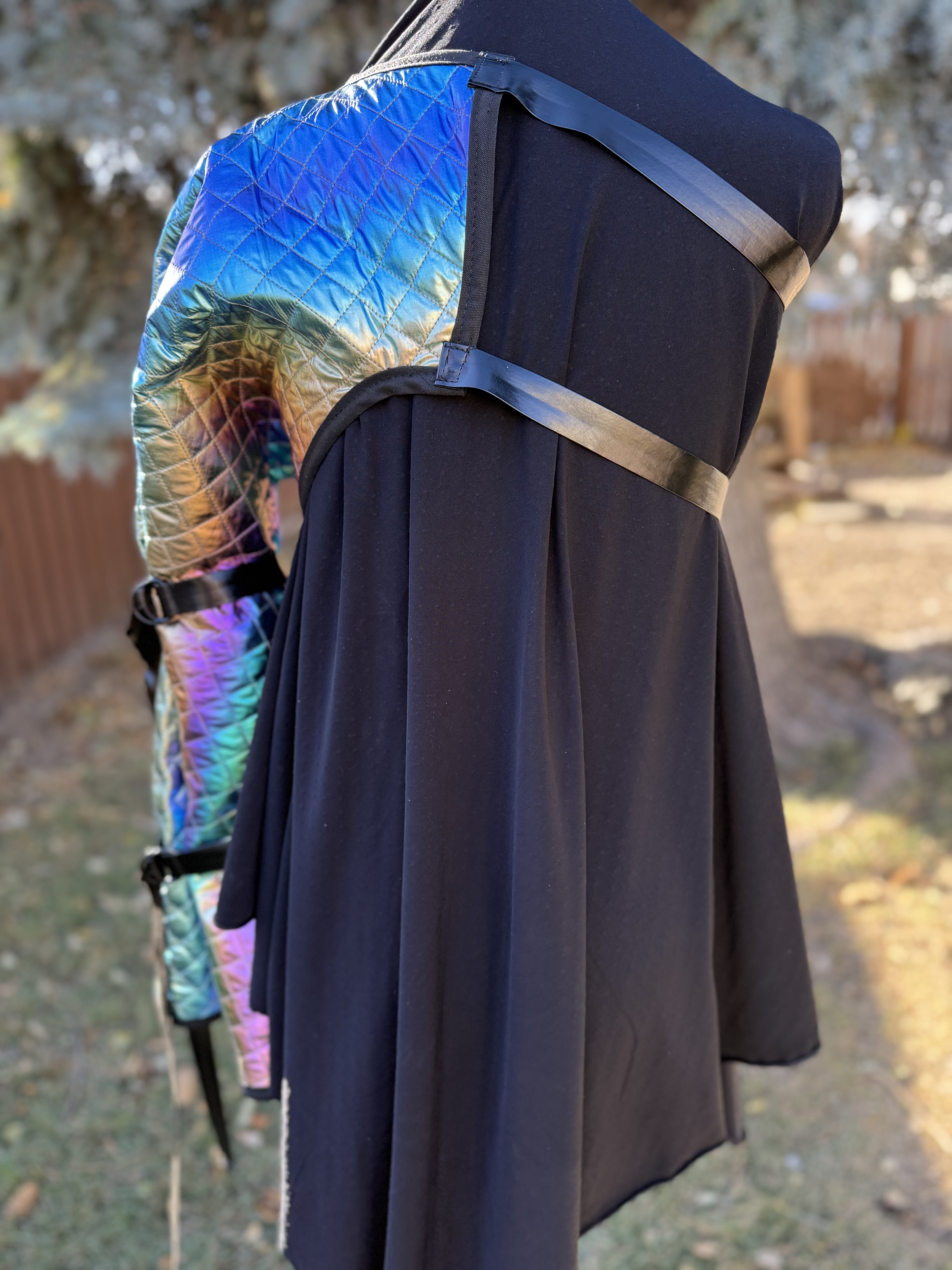 Iridescent Quilted Arm Piece: Rainbow