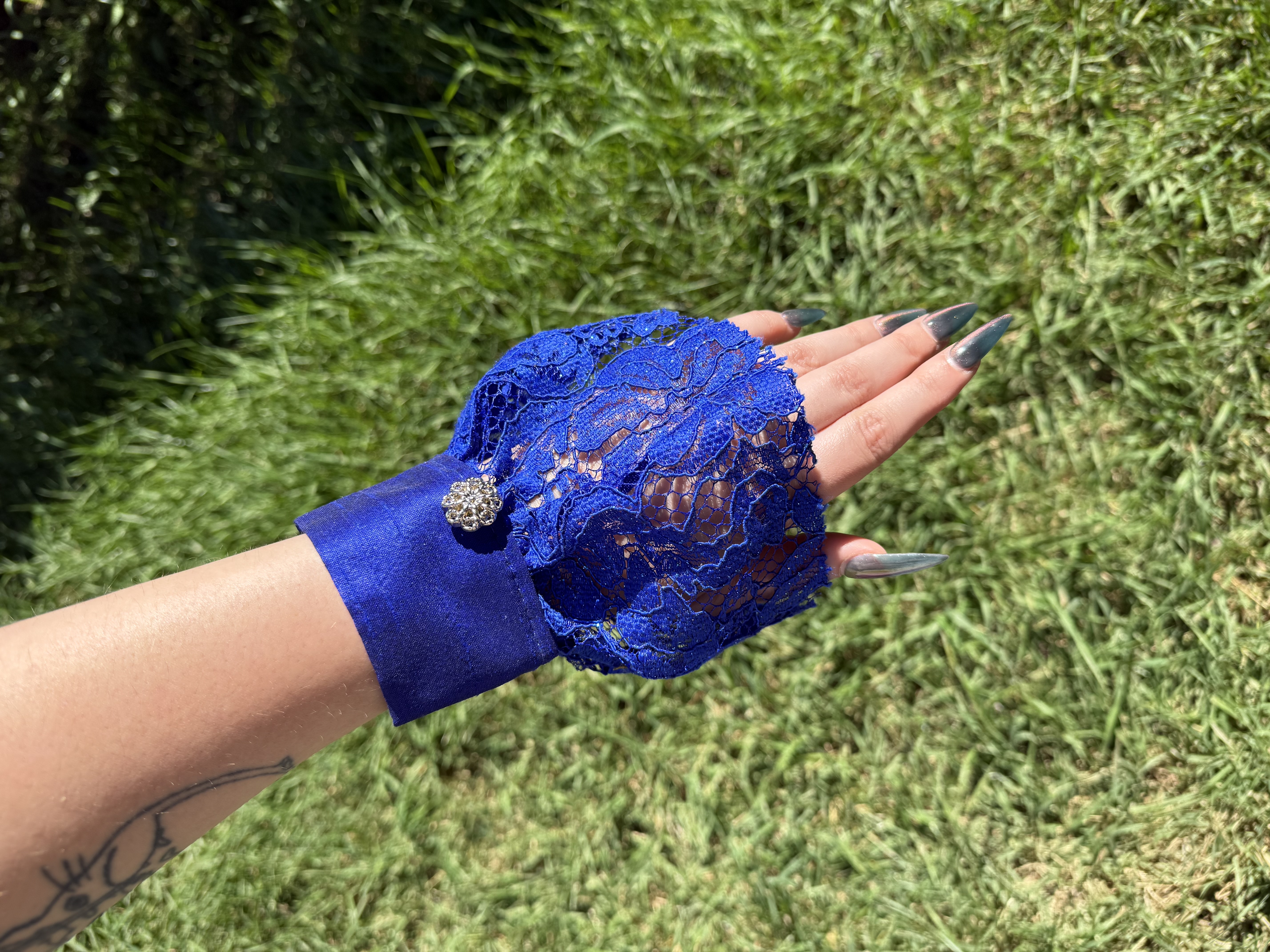 Jabot & Cuffs Royal Blue Set