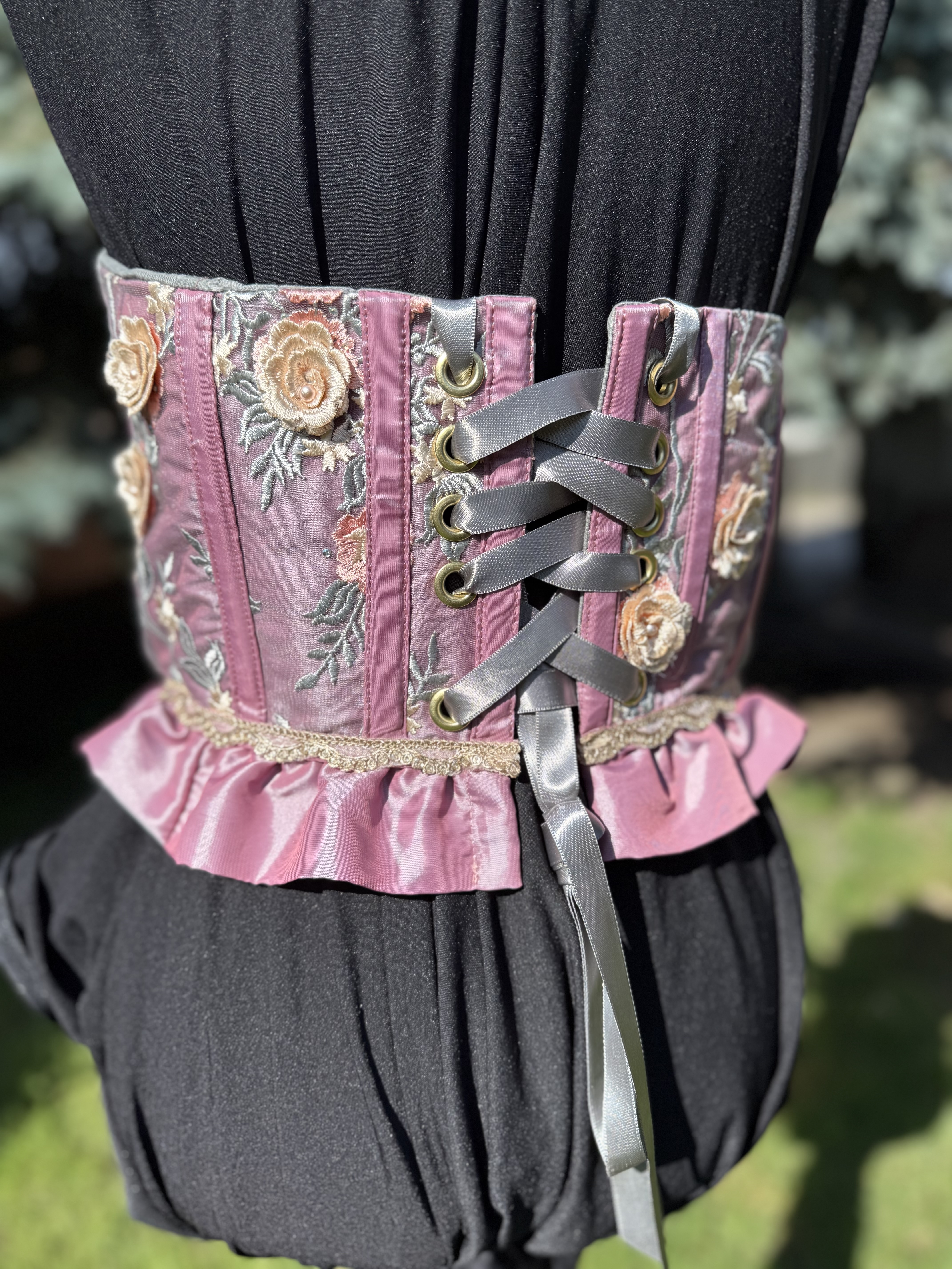 Florence: Embroidered Floral Corset Top