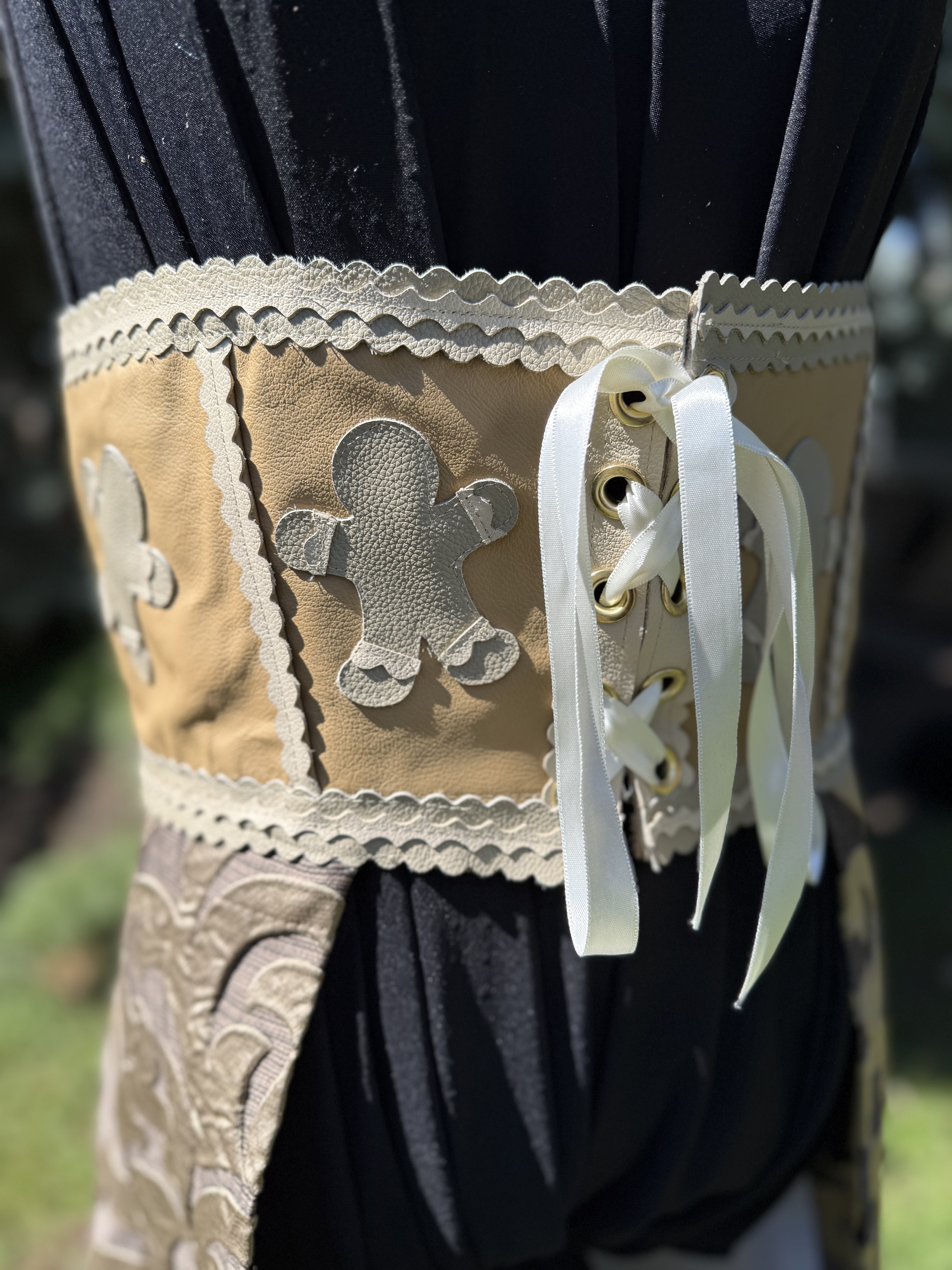 Jill Dough: Leather Gingerbread-Themed Corset