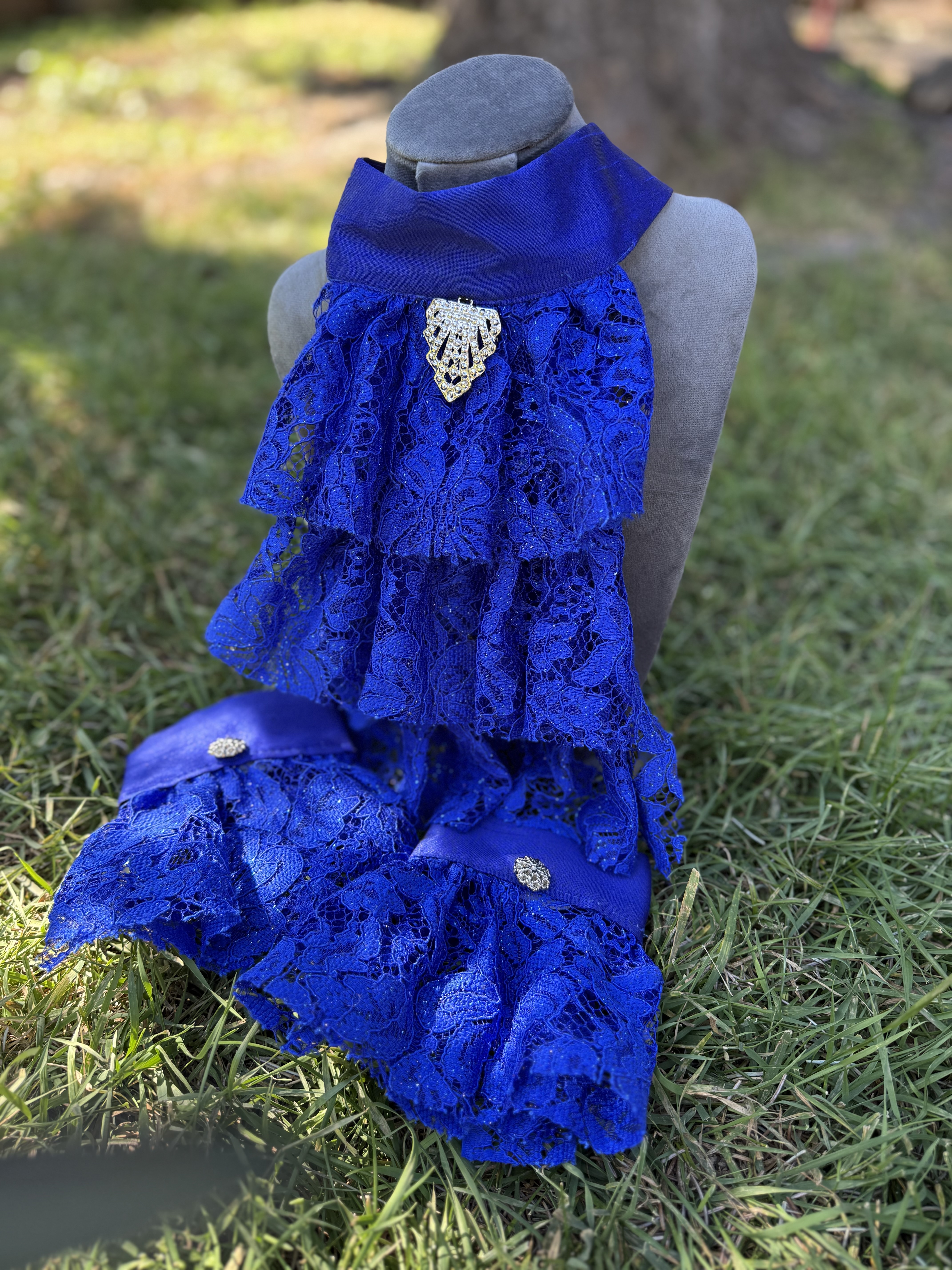 Jabot & Cuffs Royal Blue Set